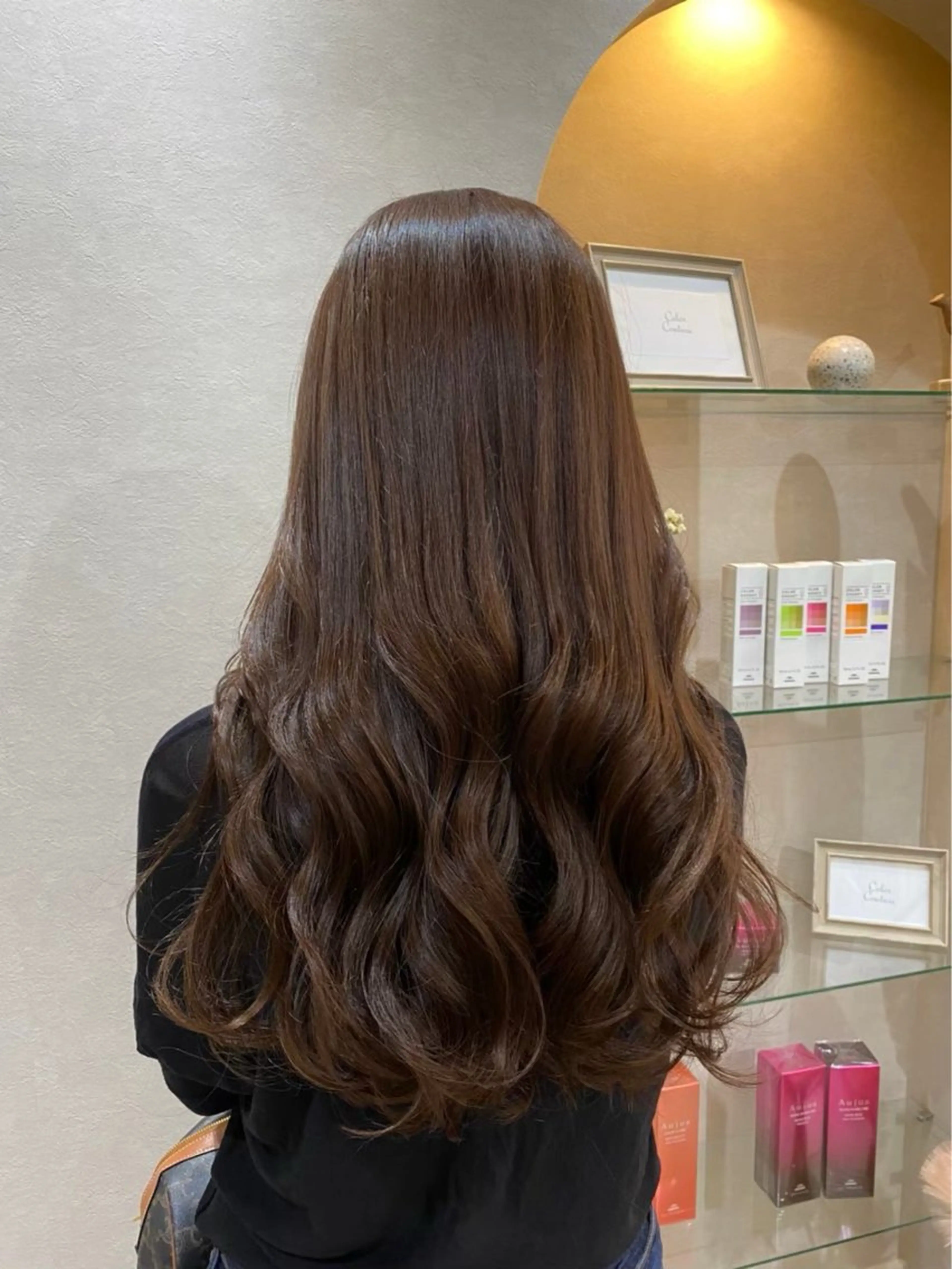 ロング ヘアカラー トリートメント 斉藤 結のヘアスタイル