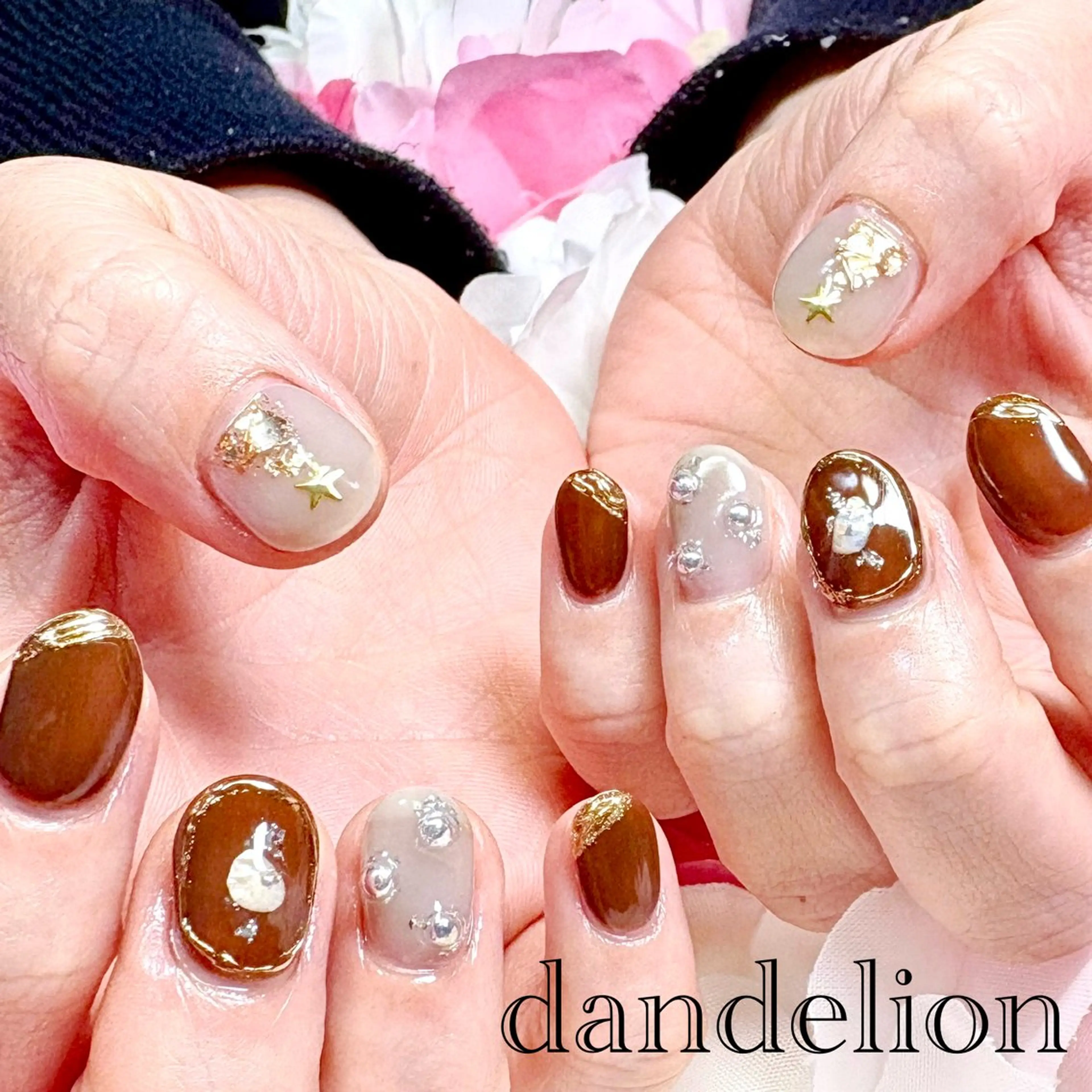 ネイル ハンドネイル ハンドケア dandelion ダンデライオンのネイルデザイン