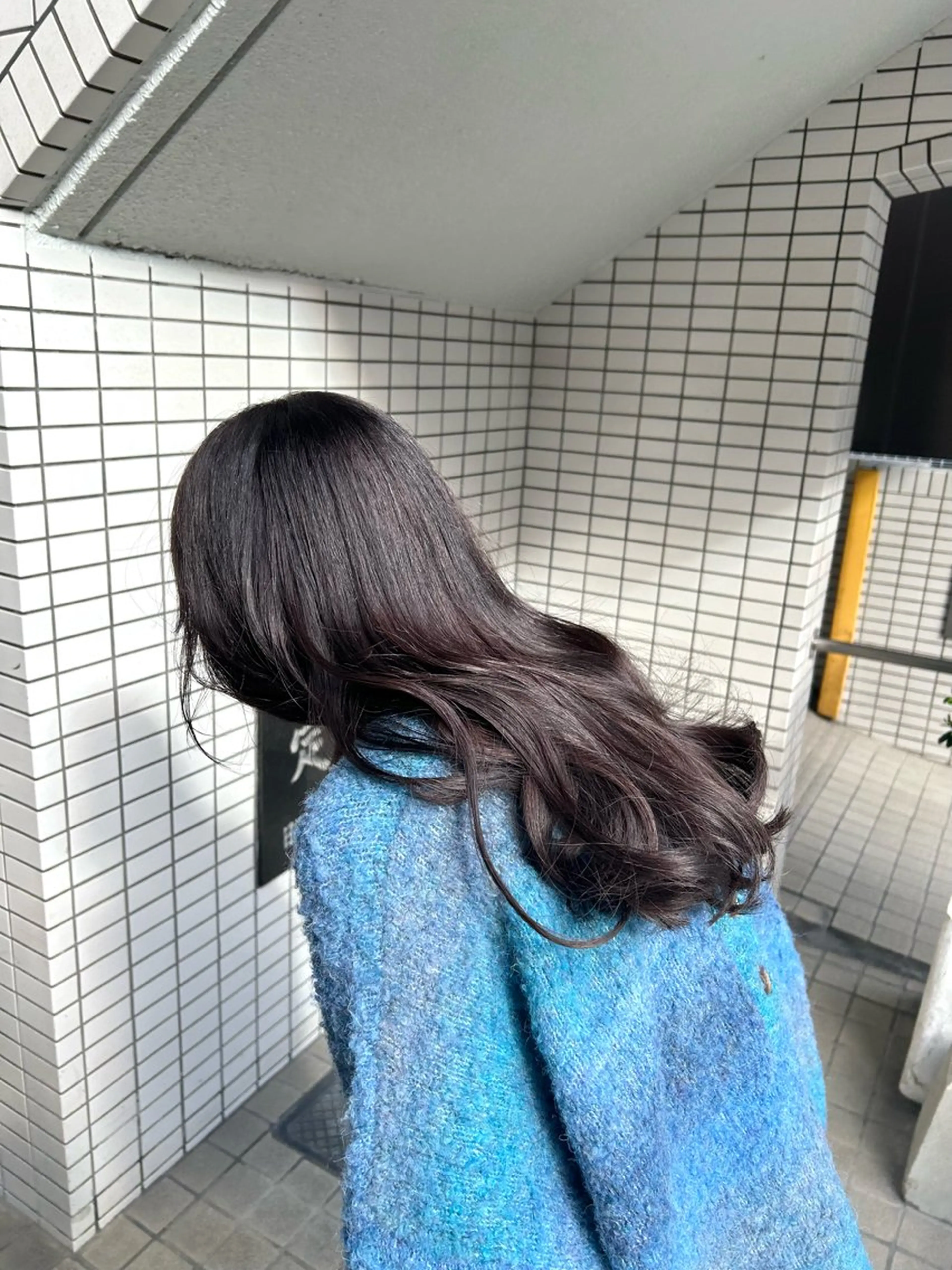 ロング カラー ヘアカラー トリートメント お顔周り/オリーブ/ Wカラー/mei大名のヘアスタイル