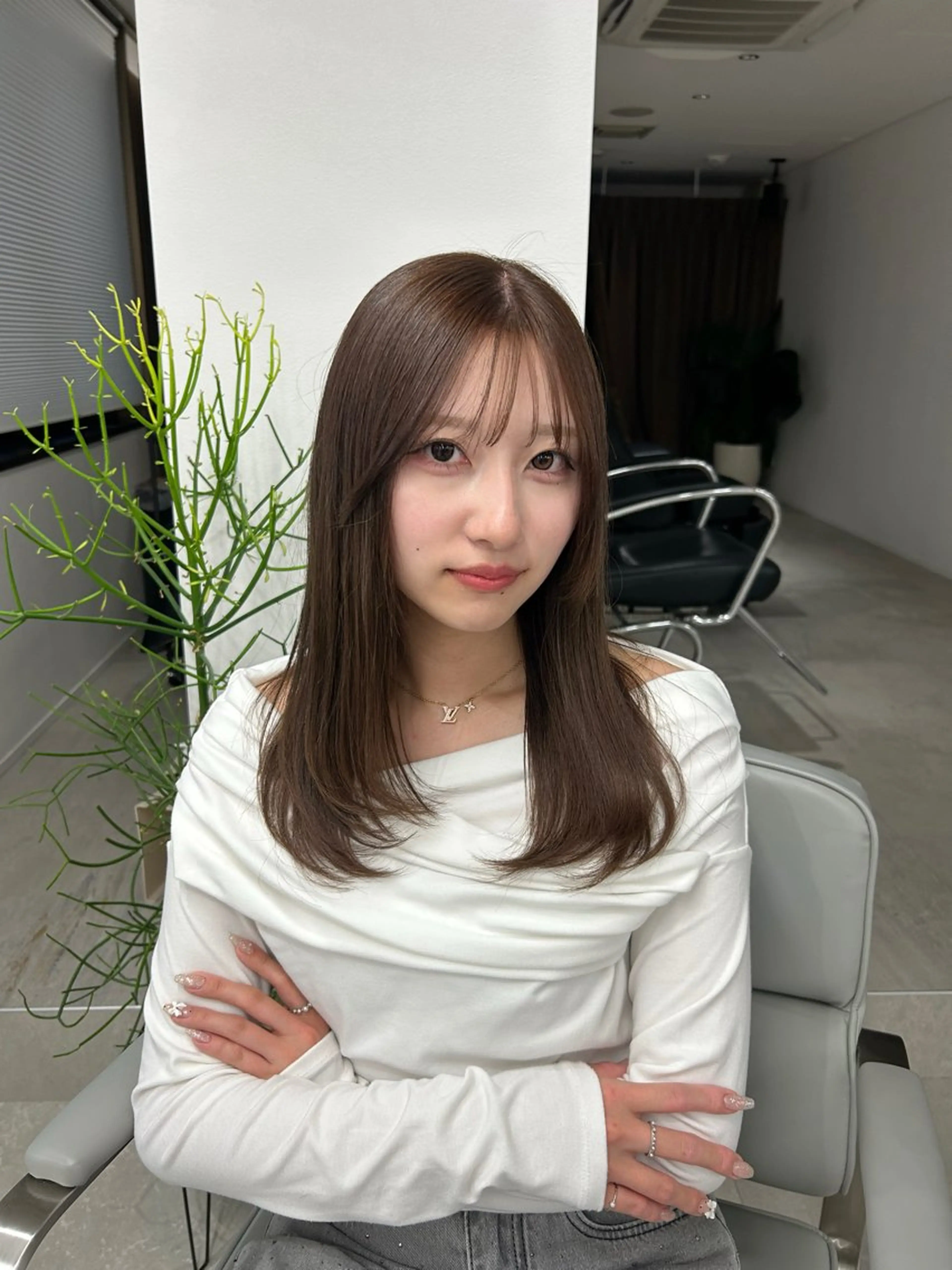 セミロング カラー ♡透明感/艶カラー /haruka♡のヘアスタイル