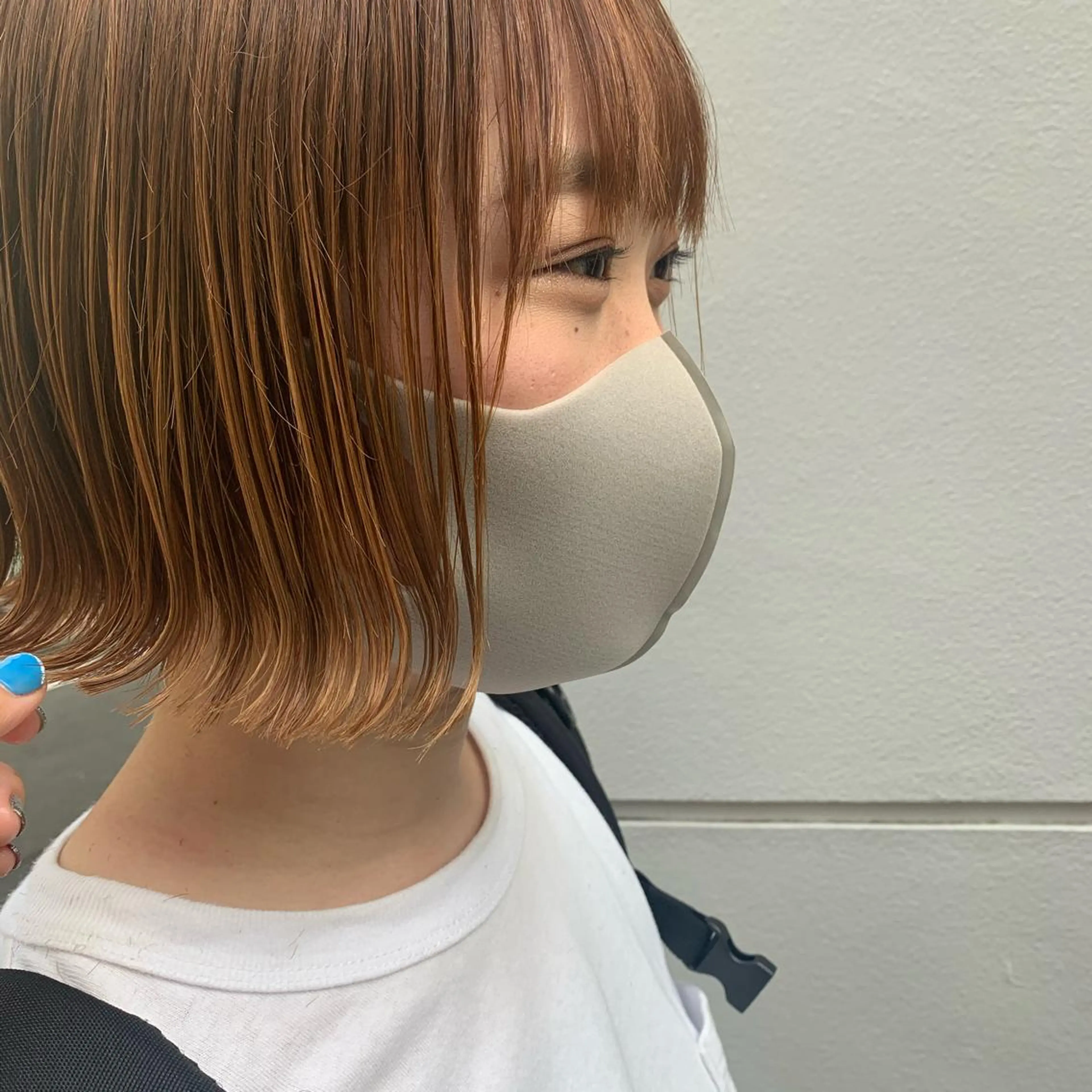 ショート カラー ヘアアレンジ サナ🌱 切りっぱなしボブのヘアスタイル