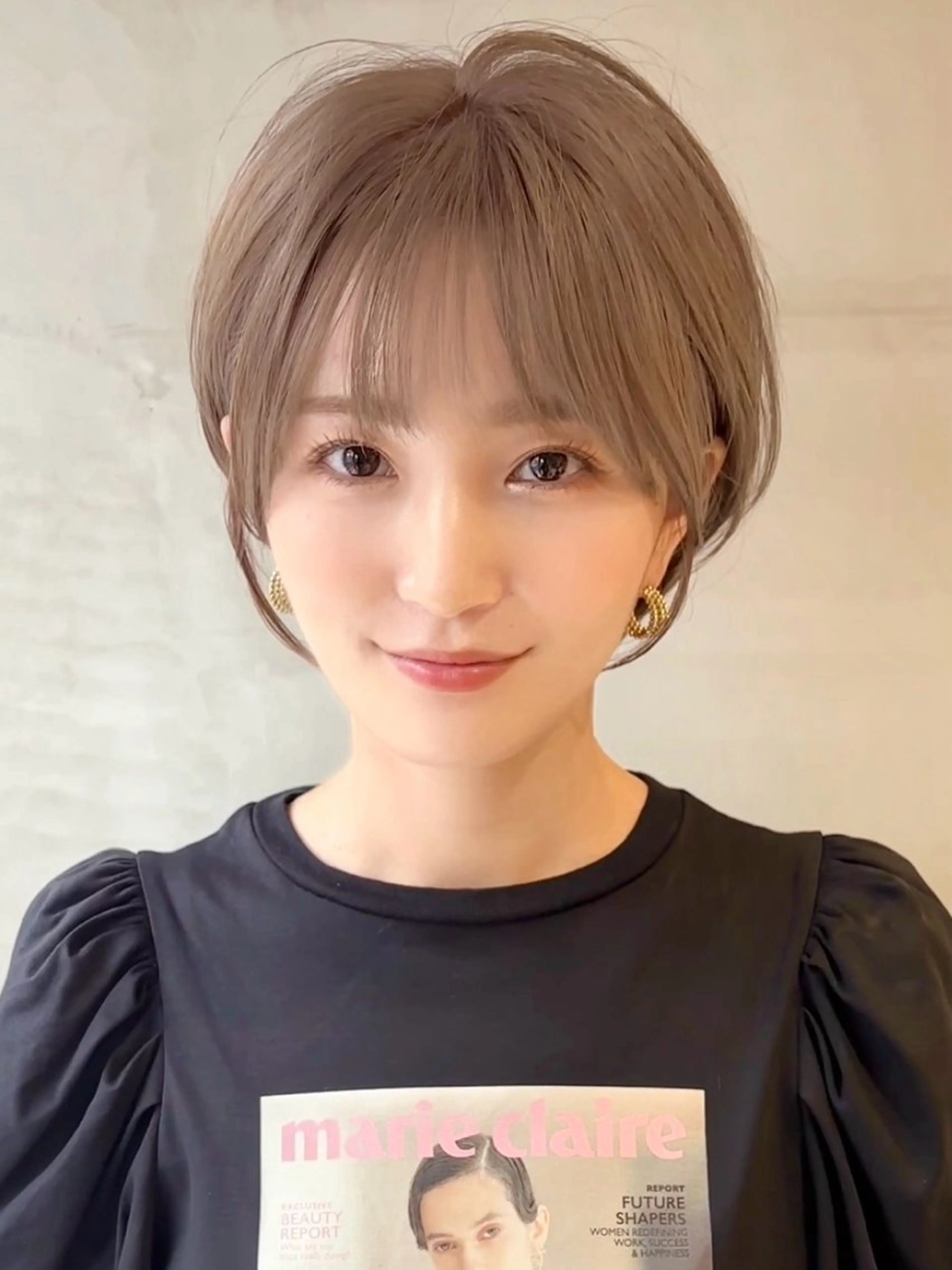 ショート カラー カット ヘアカラー トリートメント ✨大川 錬✨ -7歳若返りショートのヘアスタイル