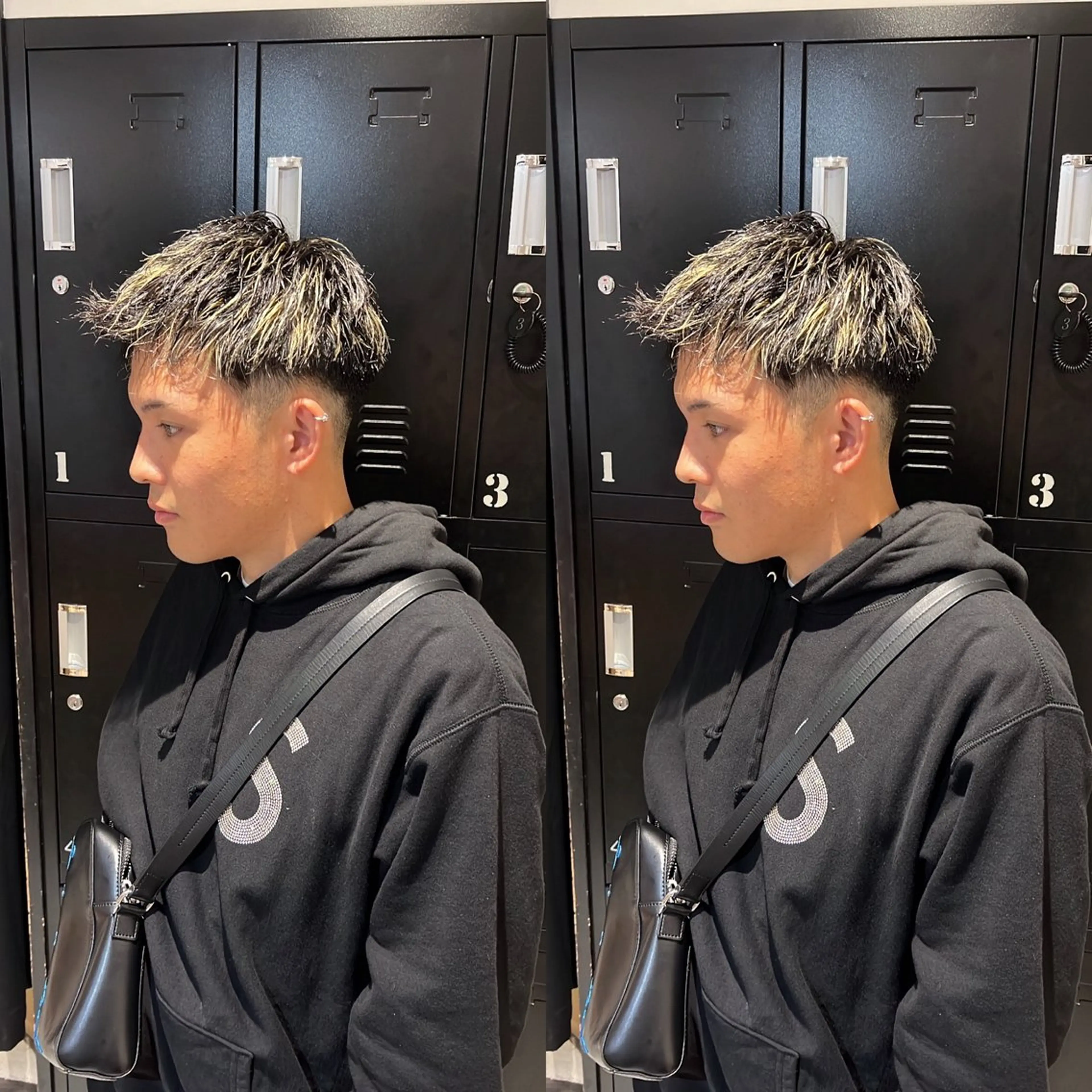 カラー パーマ メンズ カット ヘアカラー センターパート ／植田のヘアスタイル