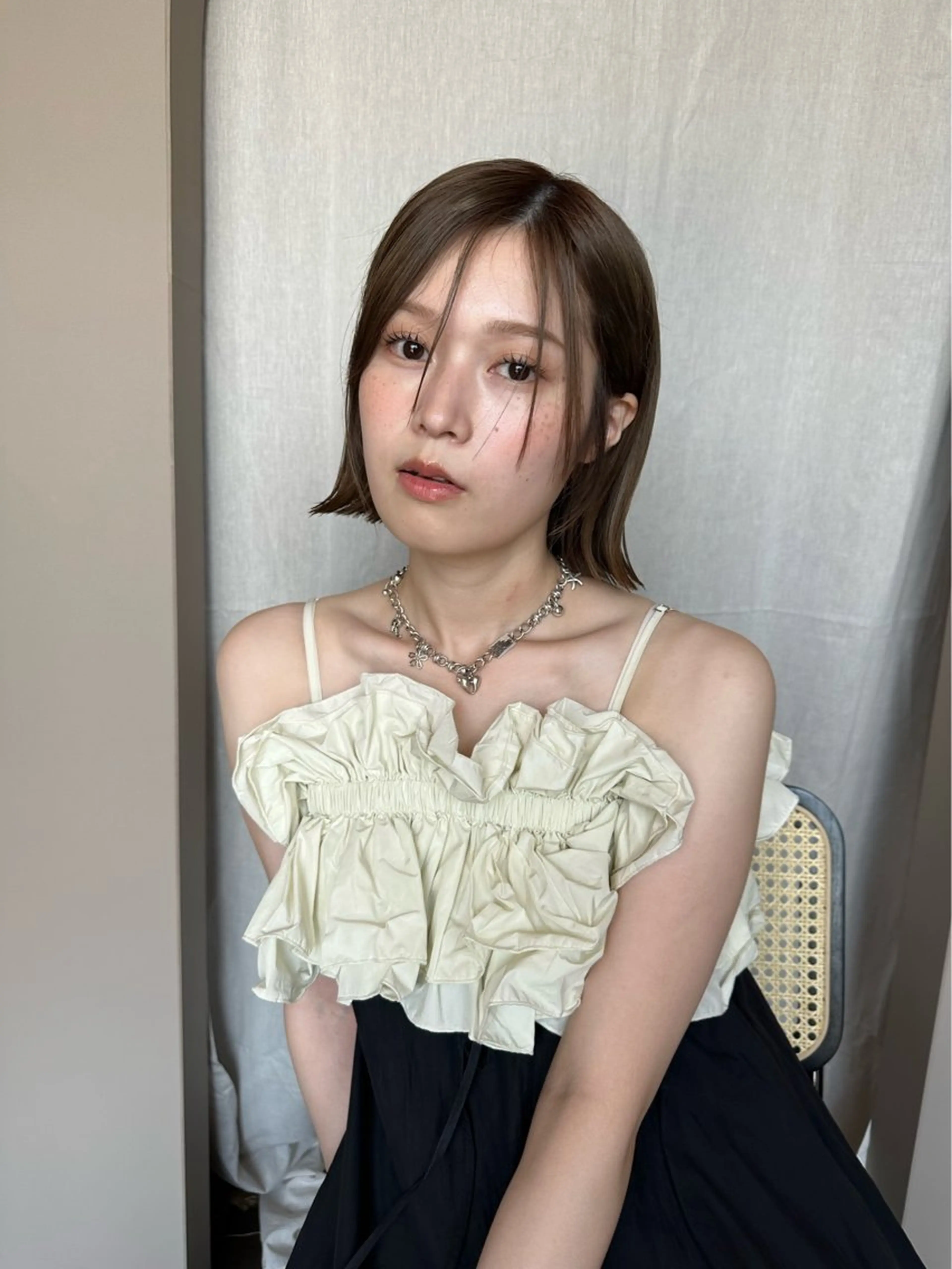 ミディアム 色素薄めカラー o___mioのヘアスタイル