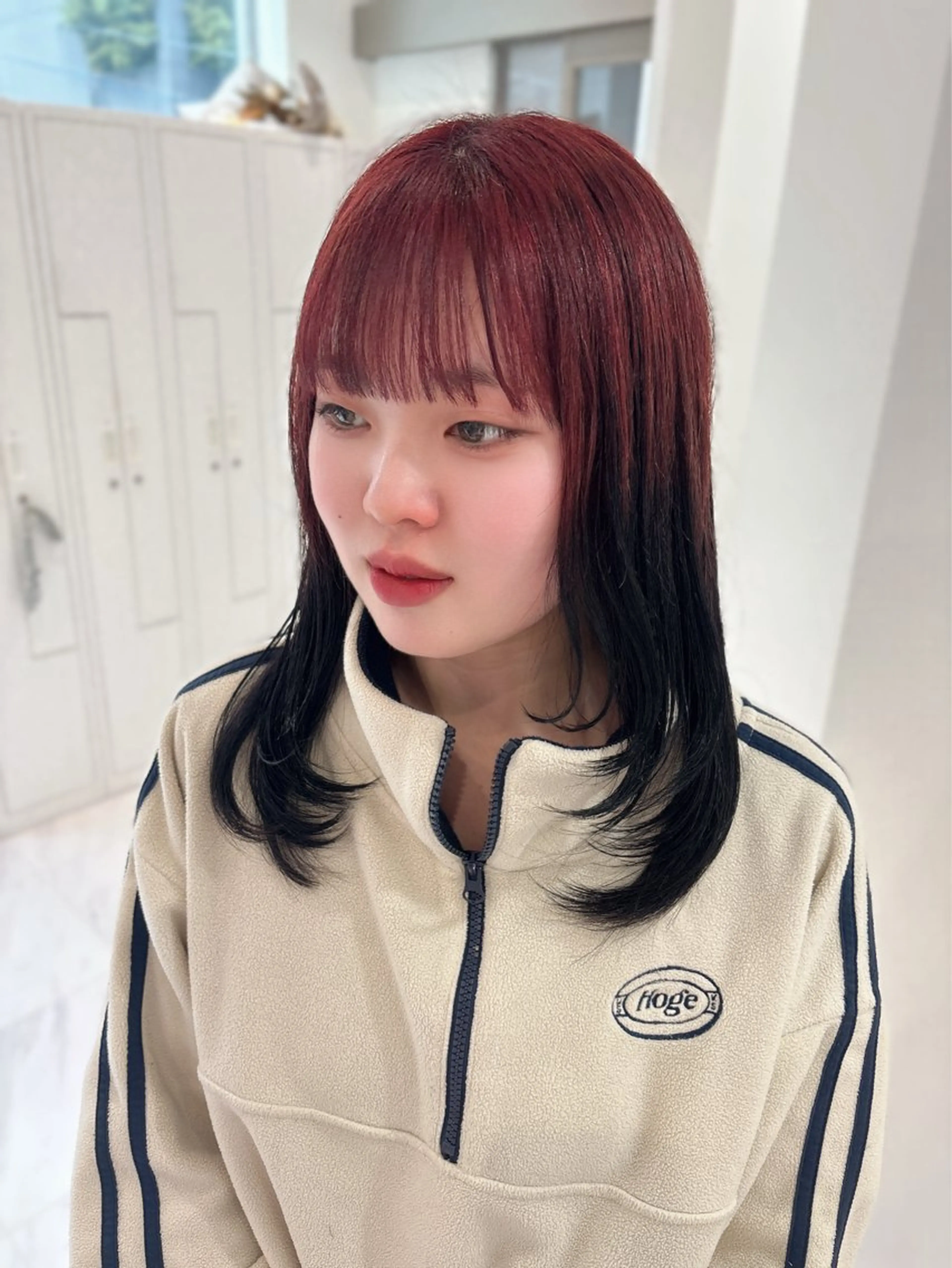 セミロング カラー カット ヘアカラー SAYAKA 🍒／ボブ／暖色のヘアスタイル