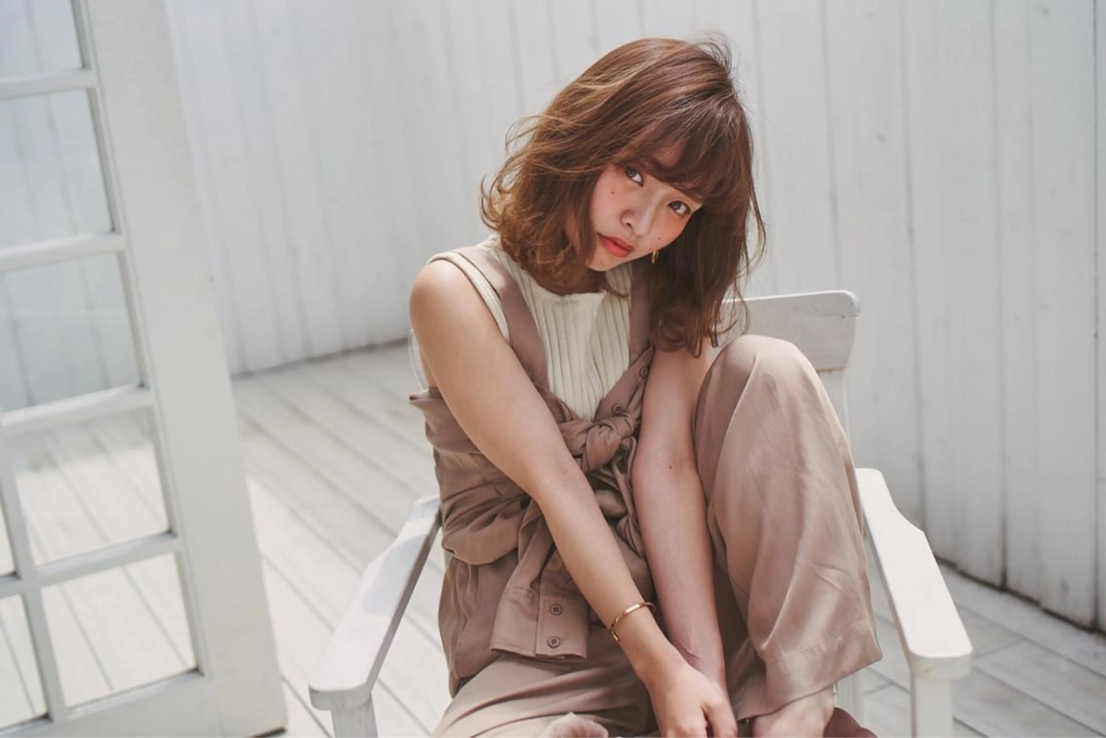 ミディアム 【髪質改善】 梅田　聡のヘアスタイル