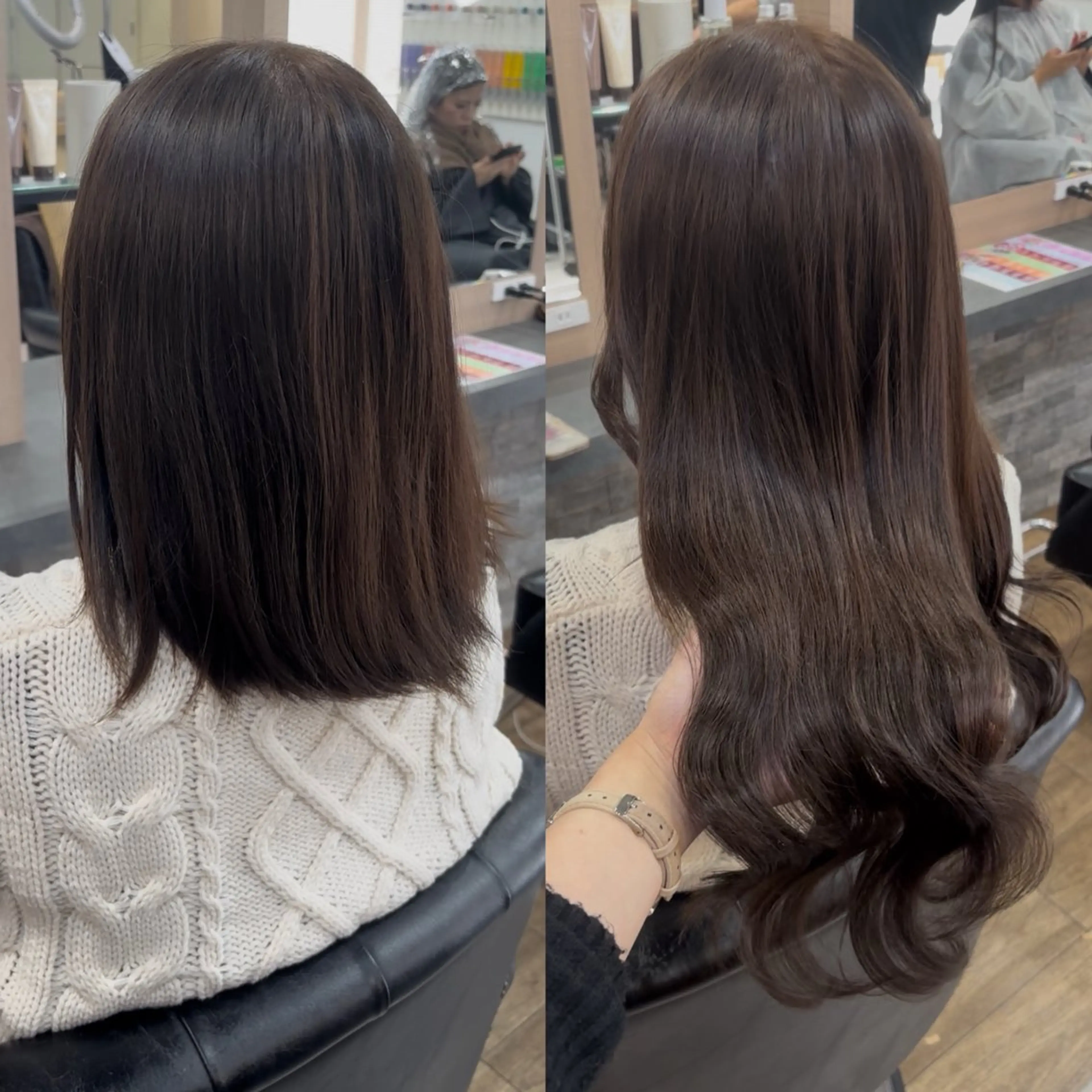 ロング エクステ 髪質改善 レイヤーカット エクステ 横浜/エクステ特化× 艶カラー/あいかのヘアスタイル