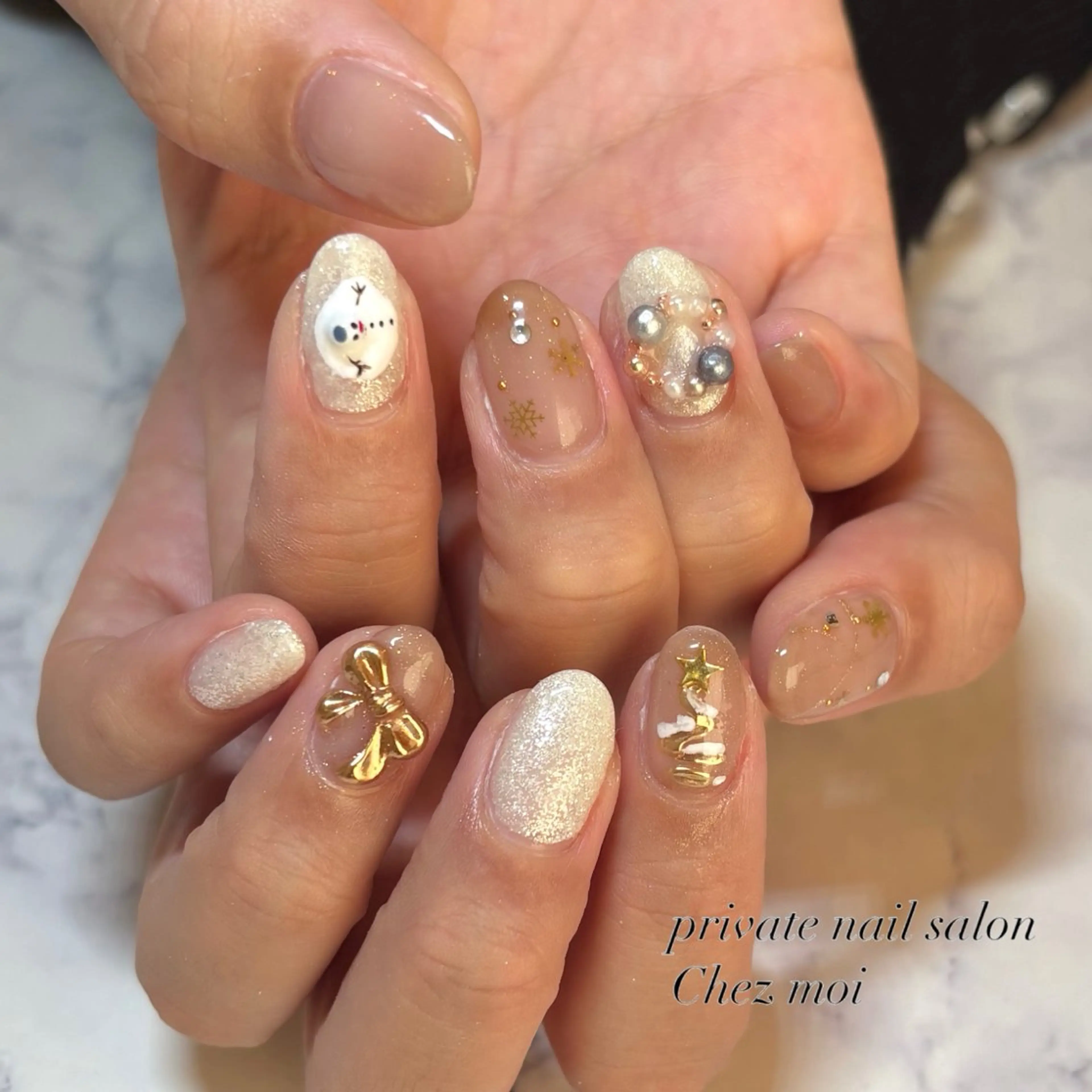 ネイル 冬ネイル クリスマス KOMINE TOMOKOのネイルデザイン