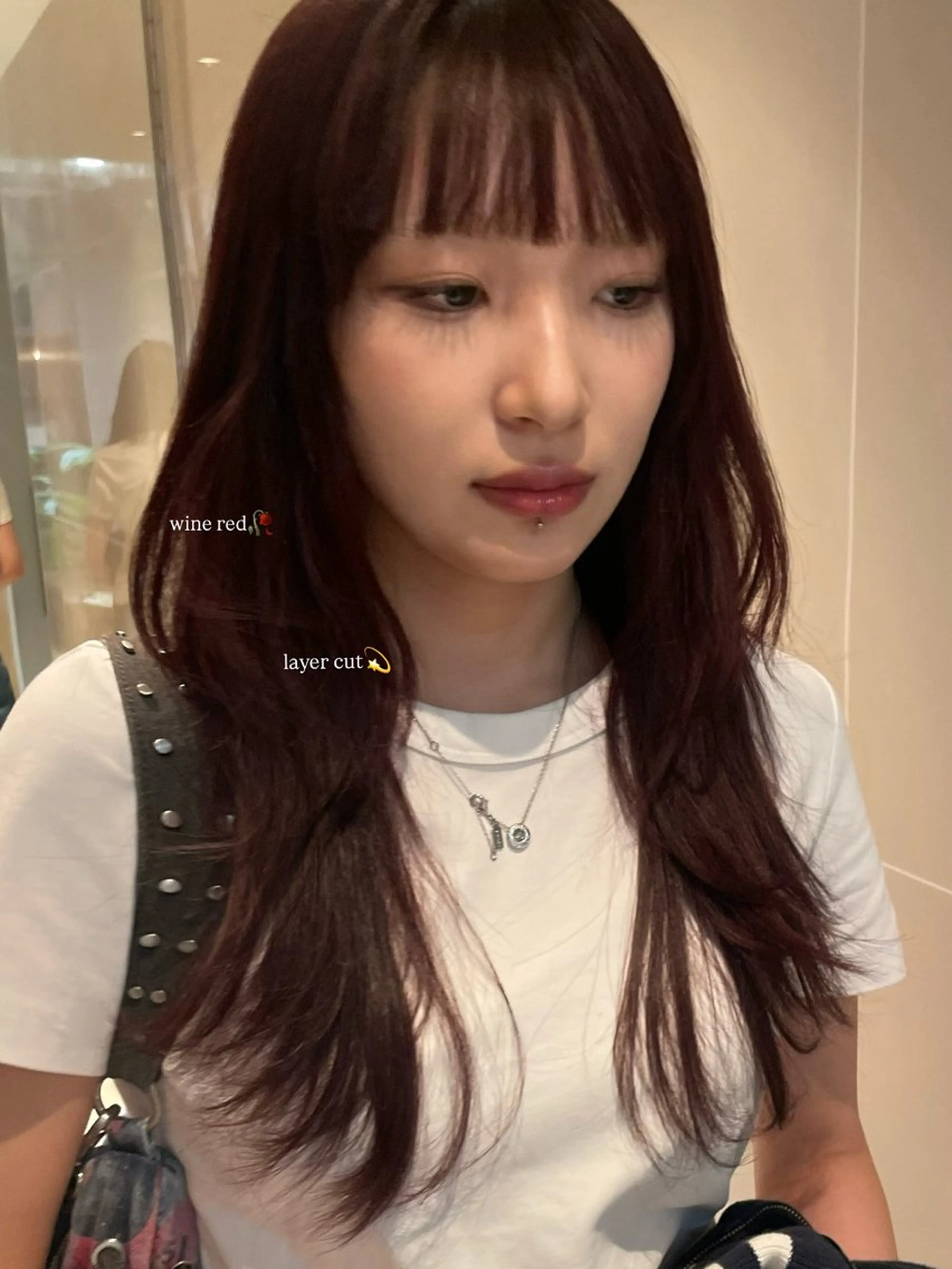 ロング カラー レッドカラー レイヤーカット ヘアカラー レイヤー/艶髪 /chihiro🩰のヘアスタイル