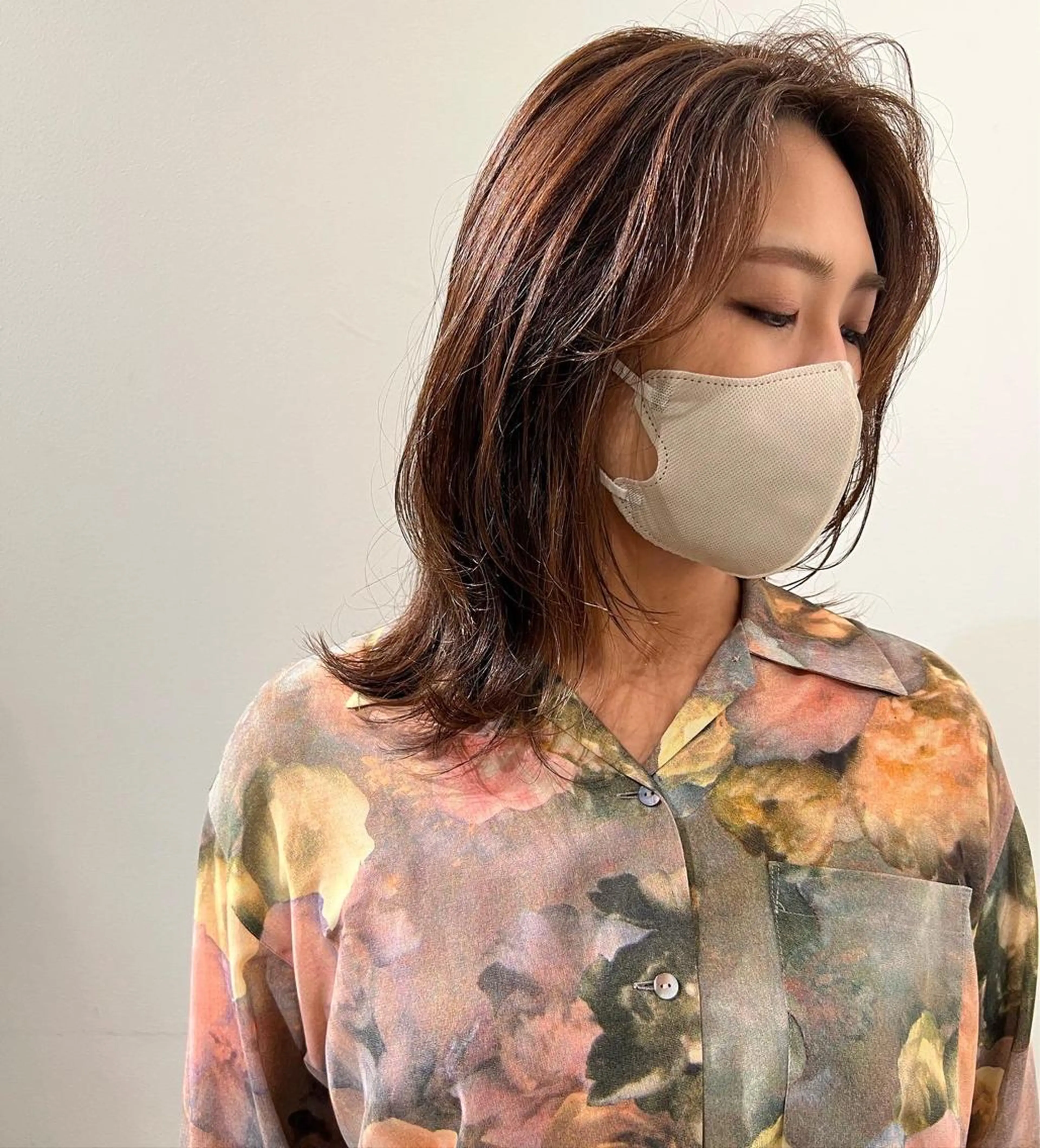 ミディアム カラー ✨ハイライトの達人 ボブ/ショート/雪下のヘアスタイル