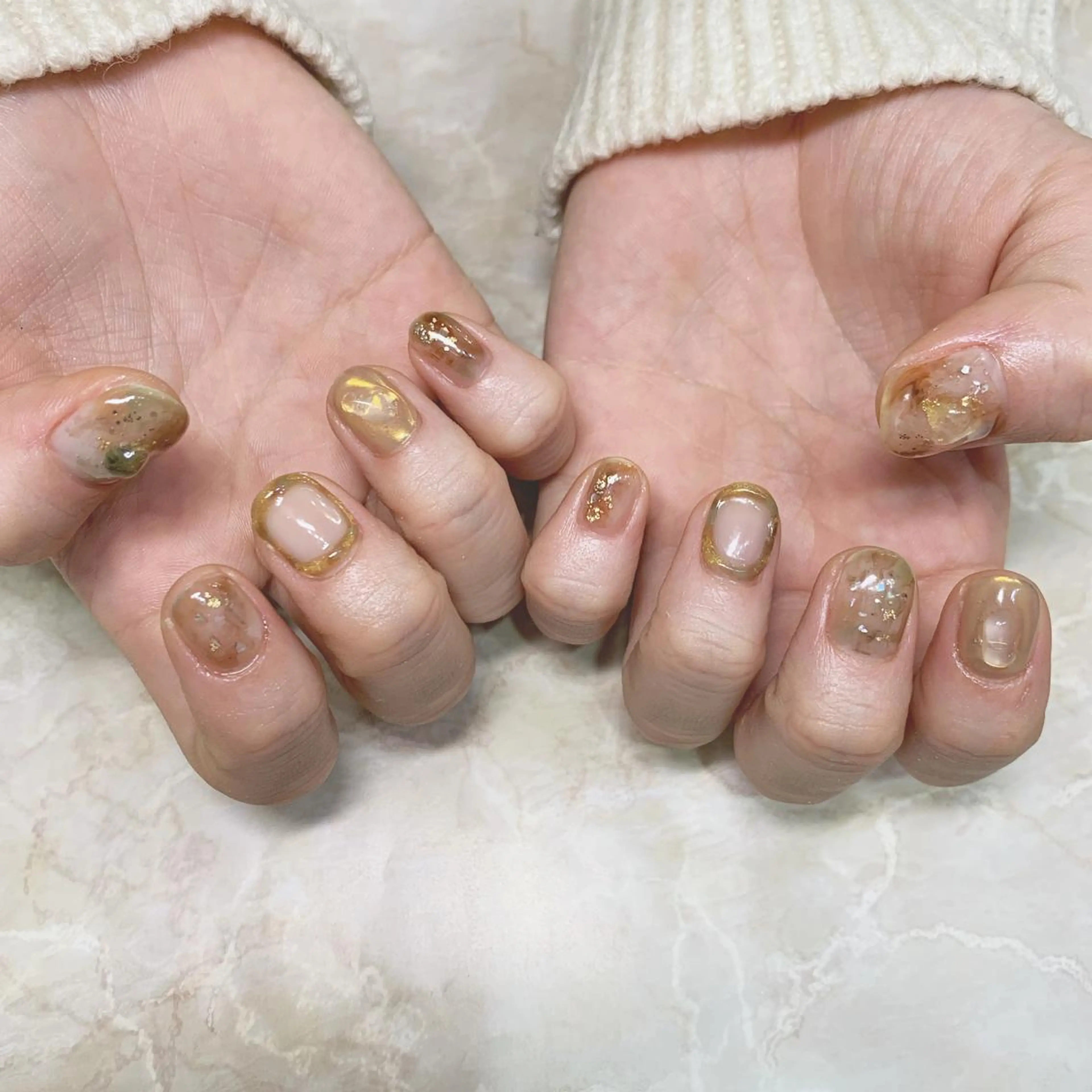 ネイル ハンドネイル 新宿ニュアンスネイル makotoのネイルデザイン
