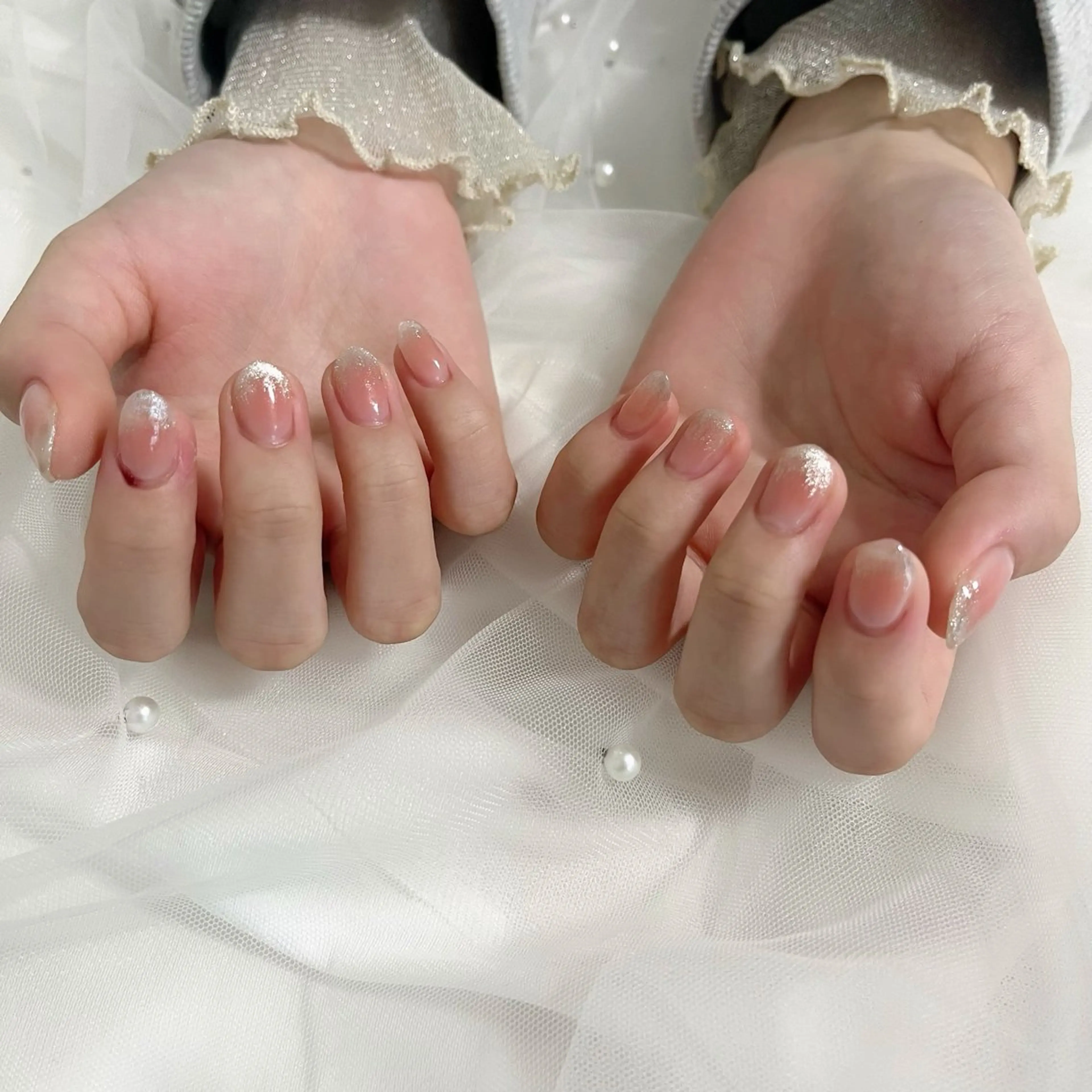ネイル チークネイル ガーリー キラキラネイル マグネットネイル ピンク tytto nail ❤︎‪‪eri‪‪のネイルデザイン