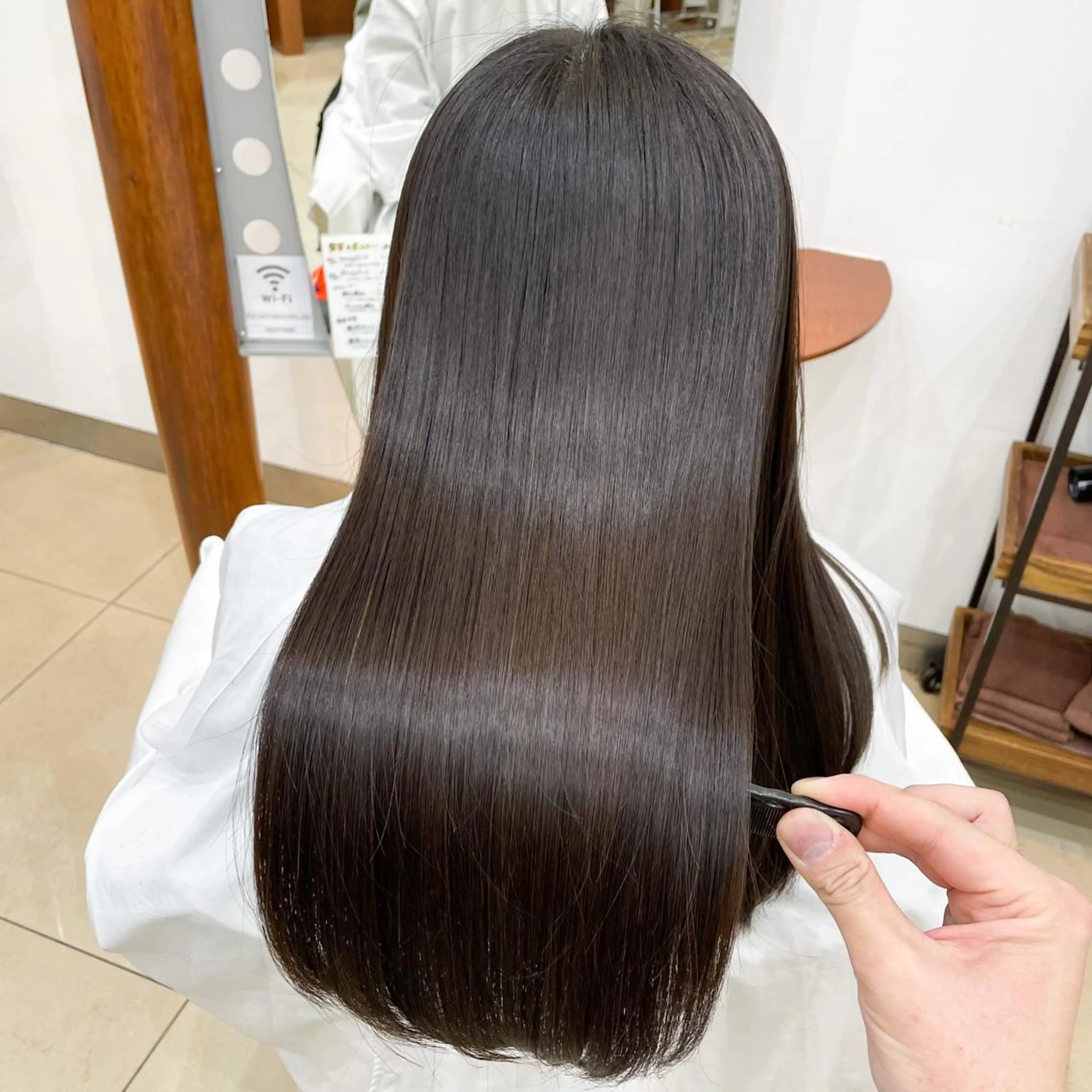 ロング カラー パーマ 縮毛矯正 トリートメント 縮毛矯正/髪質改善 /韓国風　山川春輝のヘアスタイル