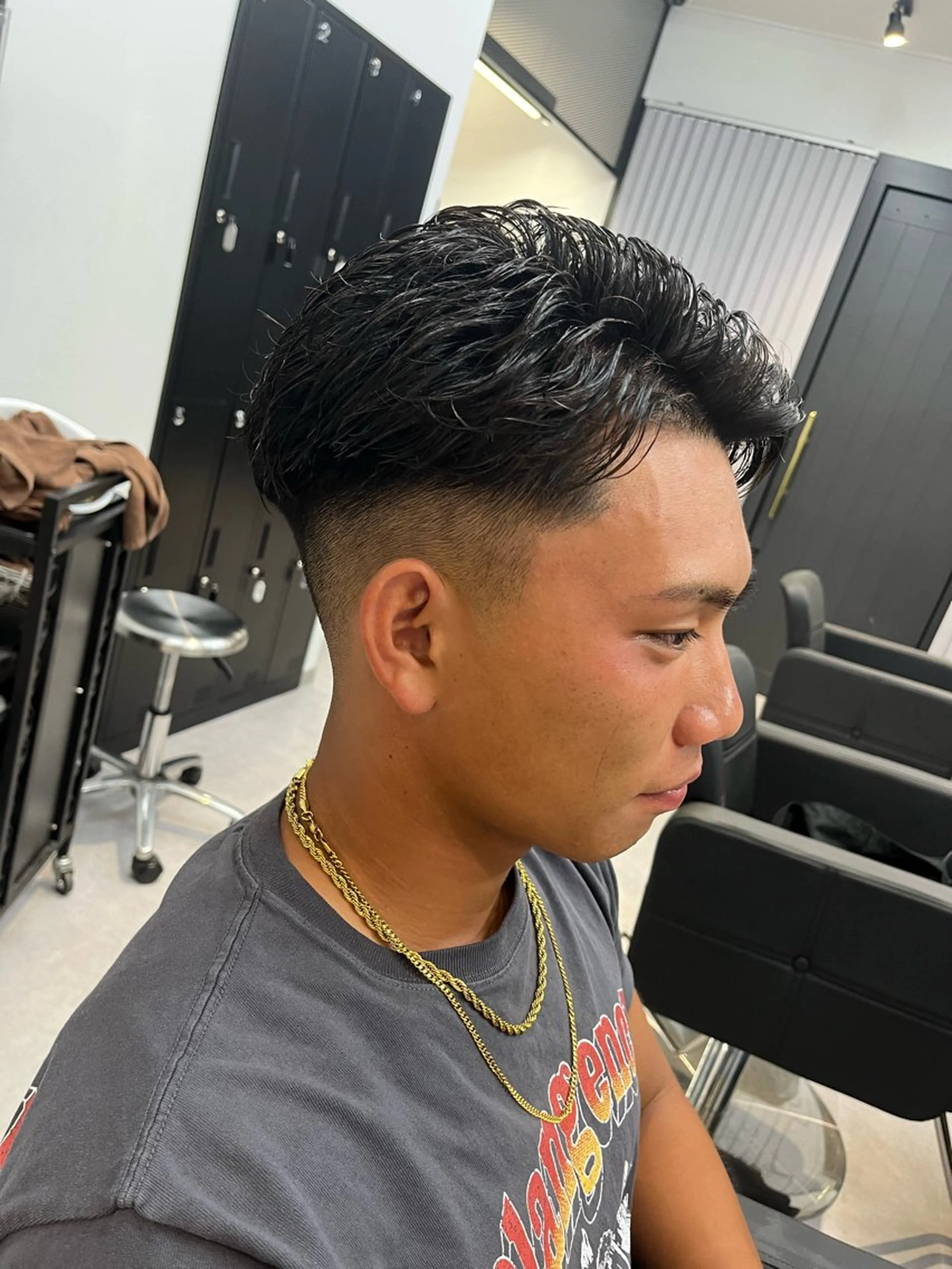 ショート パーマ ヘアアレンジ メンズ メンズパーマ カット パーマ ヘアセット men'slapis YUTOのヘアスタイル