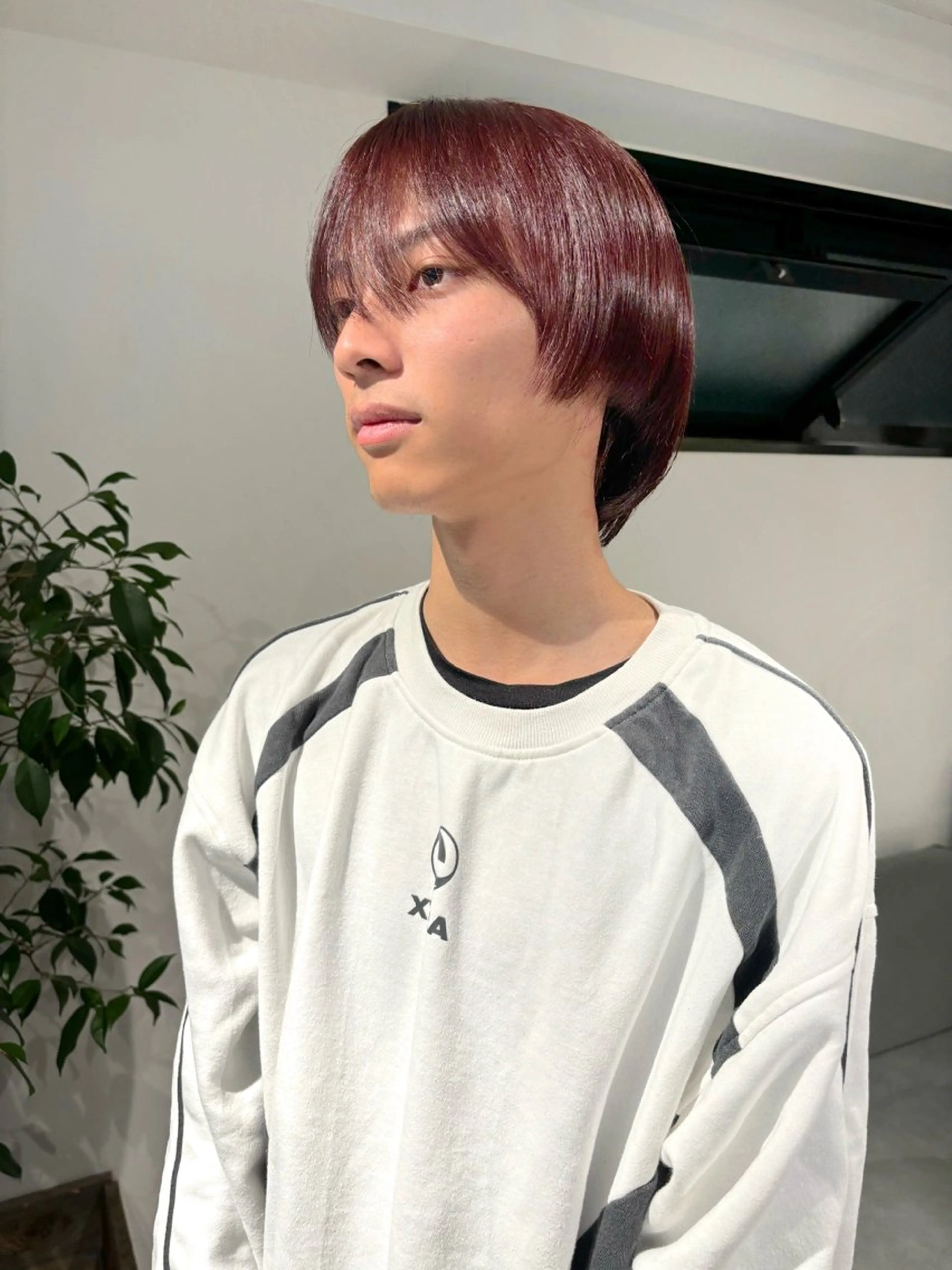 ショート カラー ブリーチ ボルドーカラー ケアカラー ブリーチなしカラー レッドカラー 暖色カラー🍒 ケアブリーチ/akiのヘアスタイル