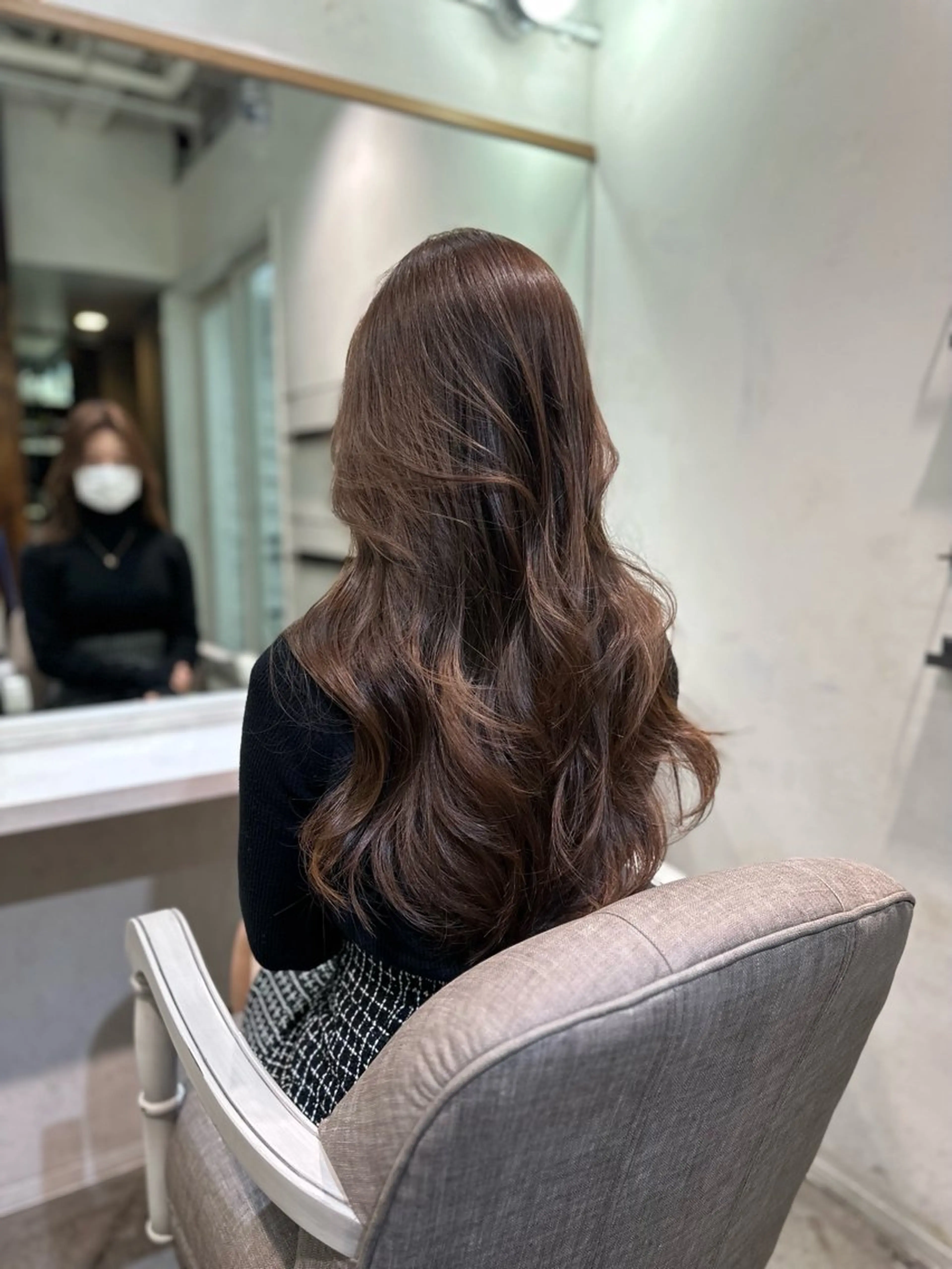 ロング カラー レイヤーカット/ 髪質改善/透カラーのヘアスタイル