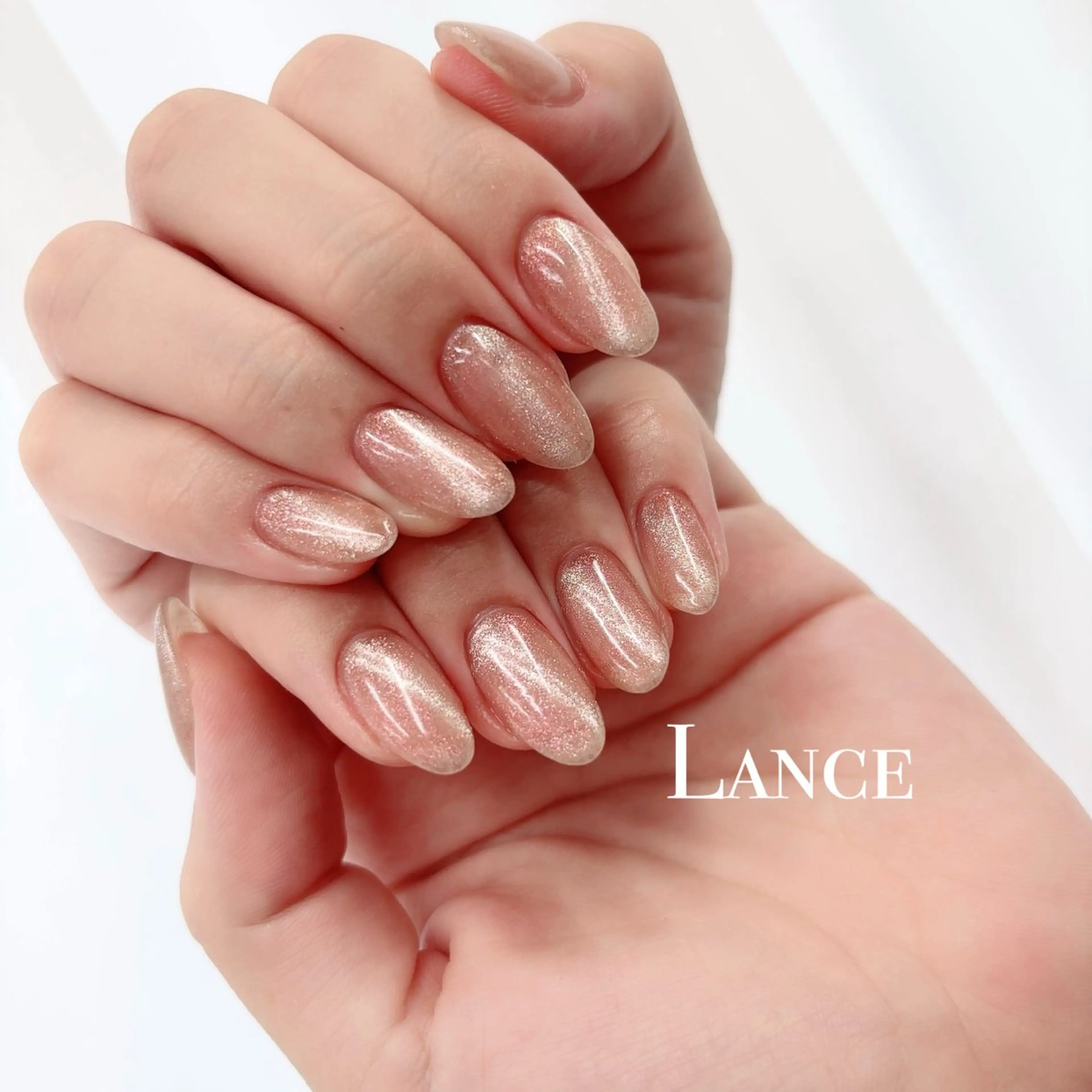 ネイル オーロラネイル フットネイル 氷ネイル・うるうるネイル キラキラネイル 韓国ネイル ハンドネイル Lance nailのネイルデザイン