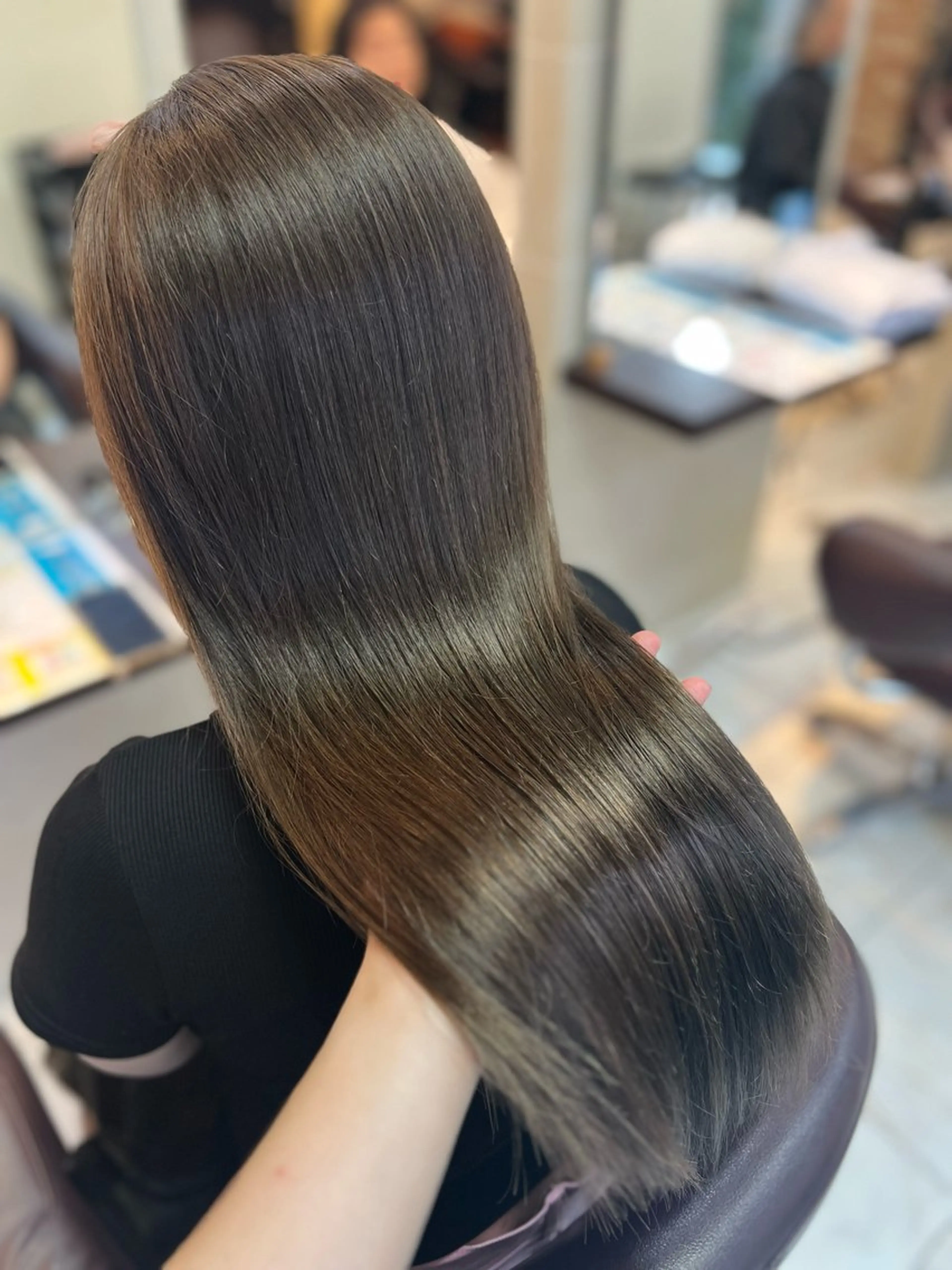 ロング カラー オリーブカラー Luana .Rioneのマツエク・マツパデザイン