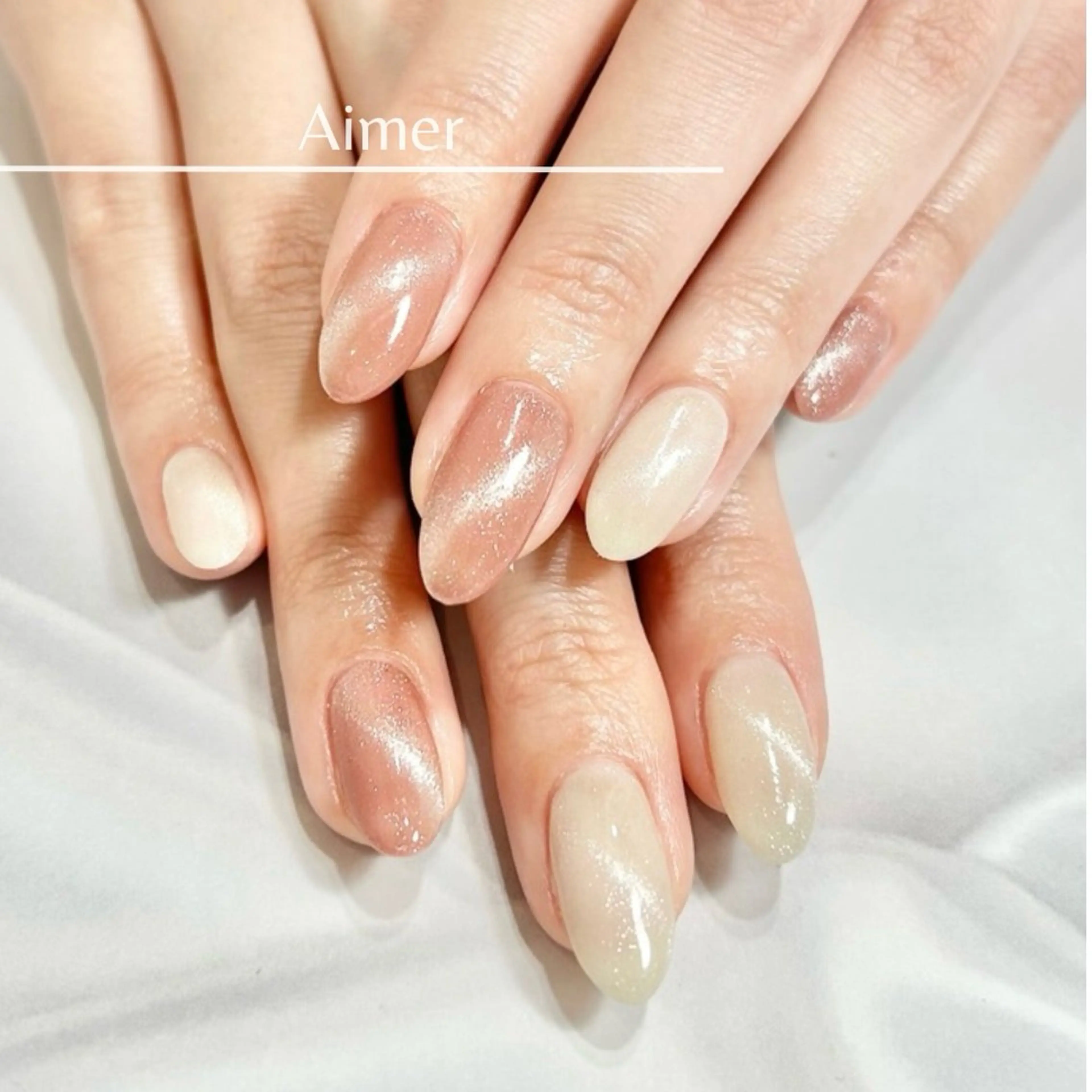 ネイル マグネットネイル ハンドネイル nailsalon Aimerのネイルデザイン