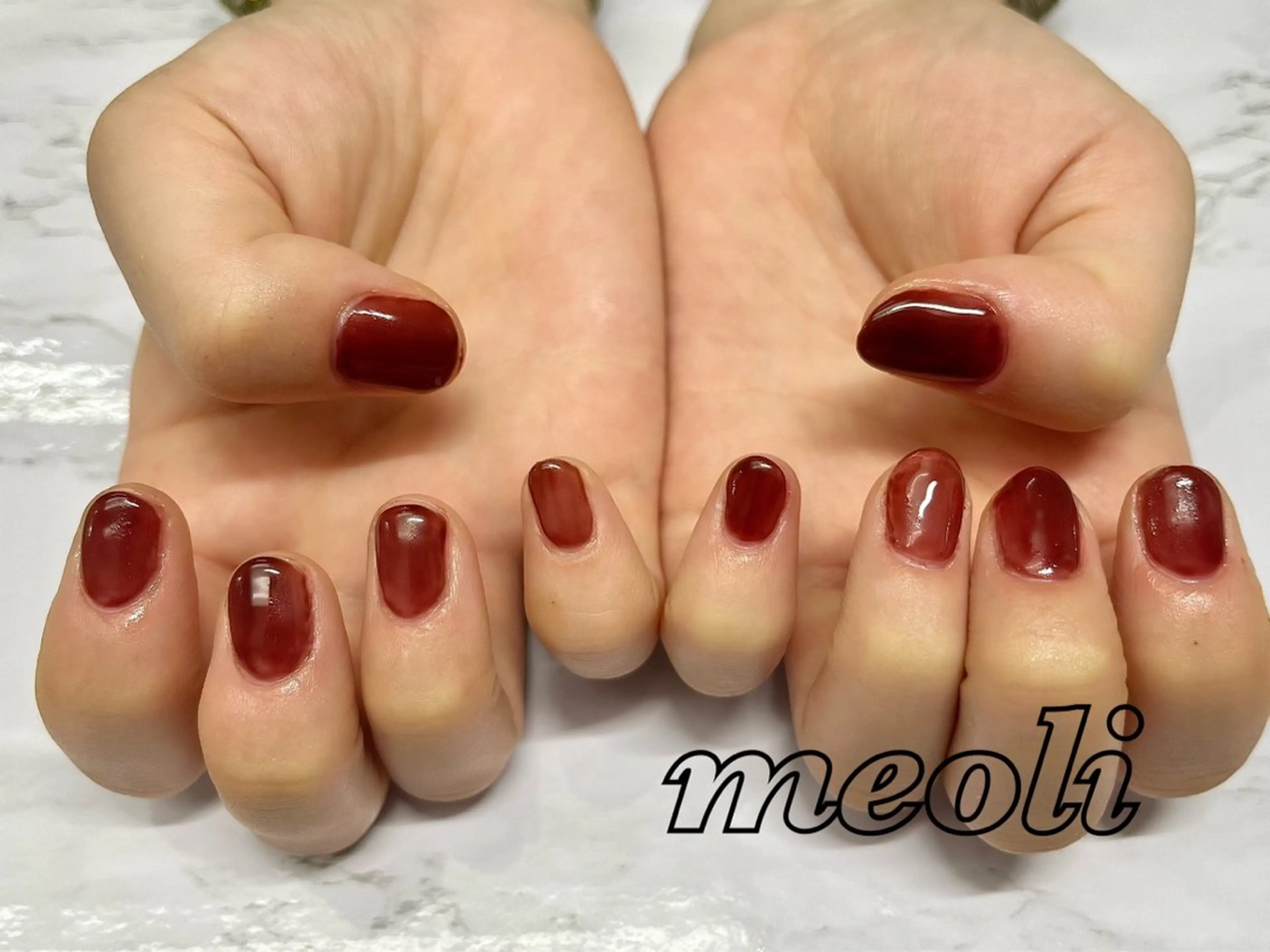 ネイル ワンカラーネイル nail salon meoli　アヤのネイルデザイン