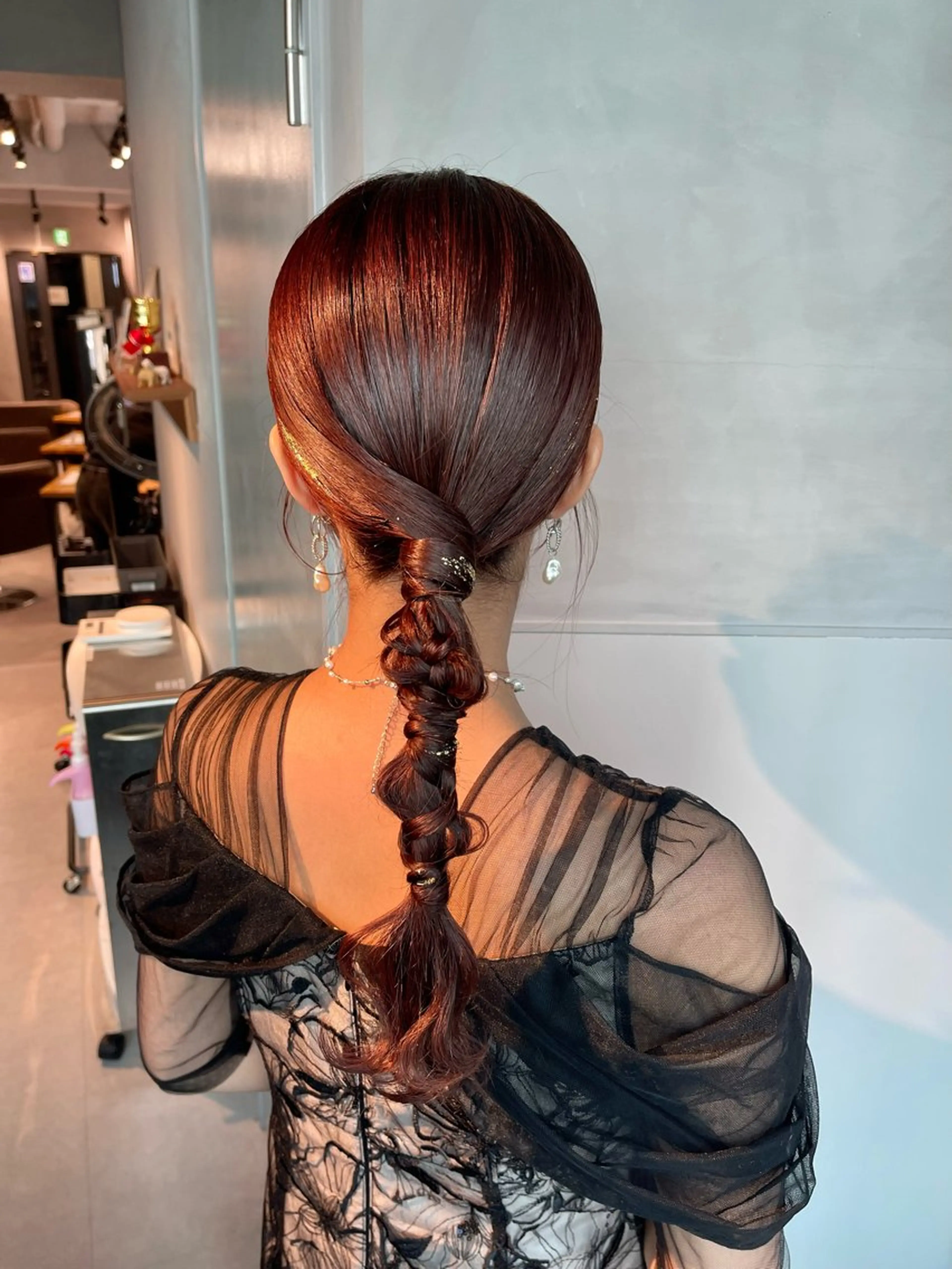 ヘアアレンジ ポニーテール 結婚式・ブライダル 卒業式のヘアスタイル ヘアセット charm《銀座》 ヘアセット/縮毛矯正のヘアスタイル