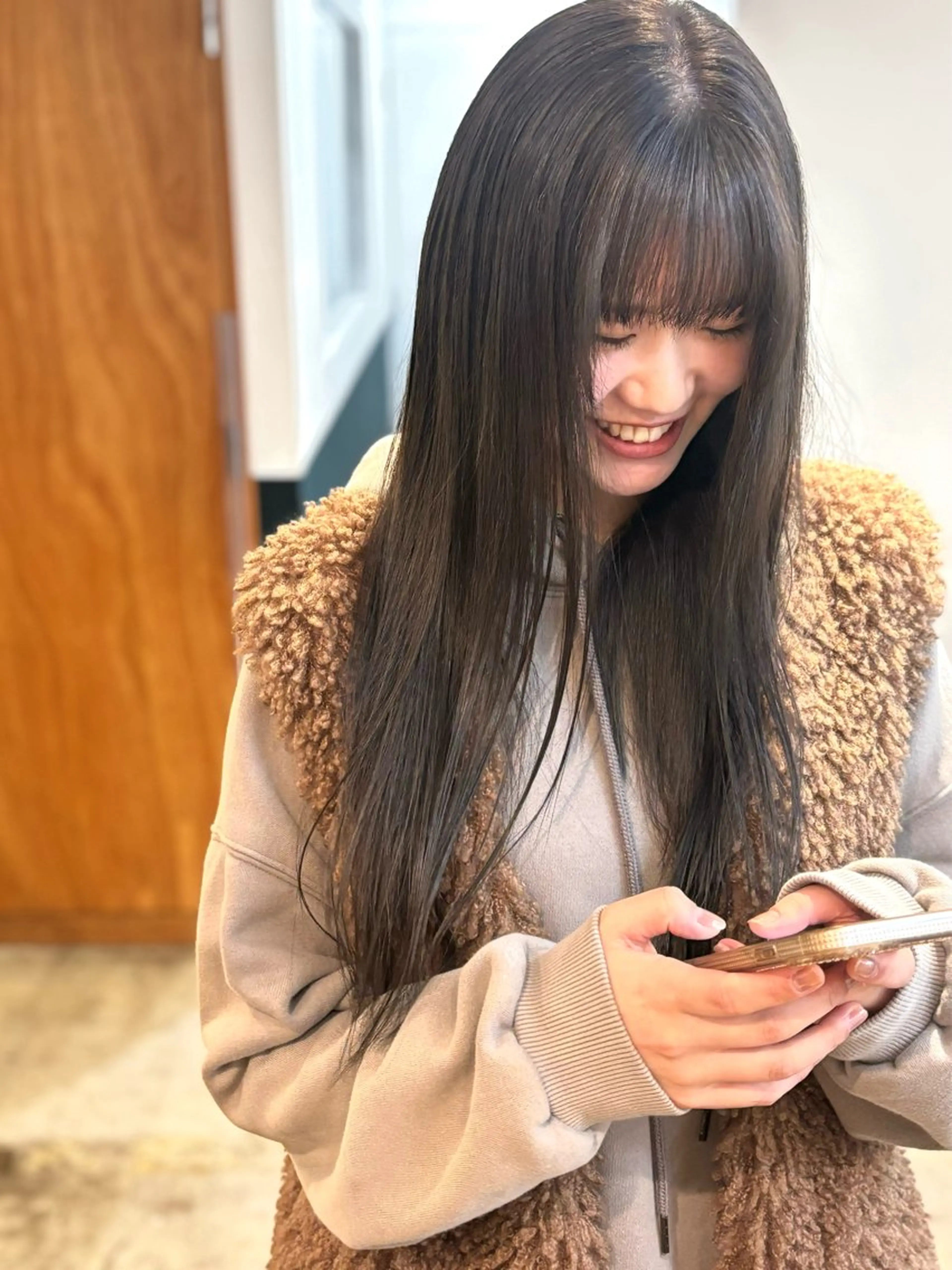 ロング アッシュ ☁️RIKA☁️ @ri2_____bのヘアスタイル