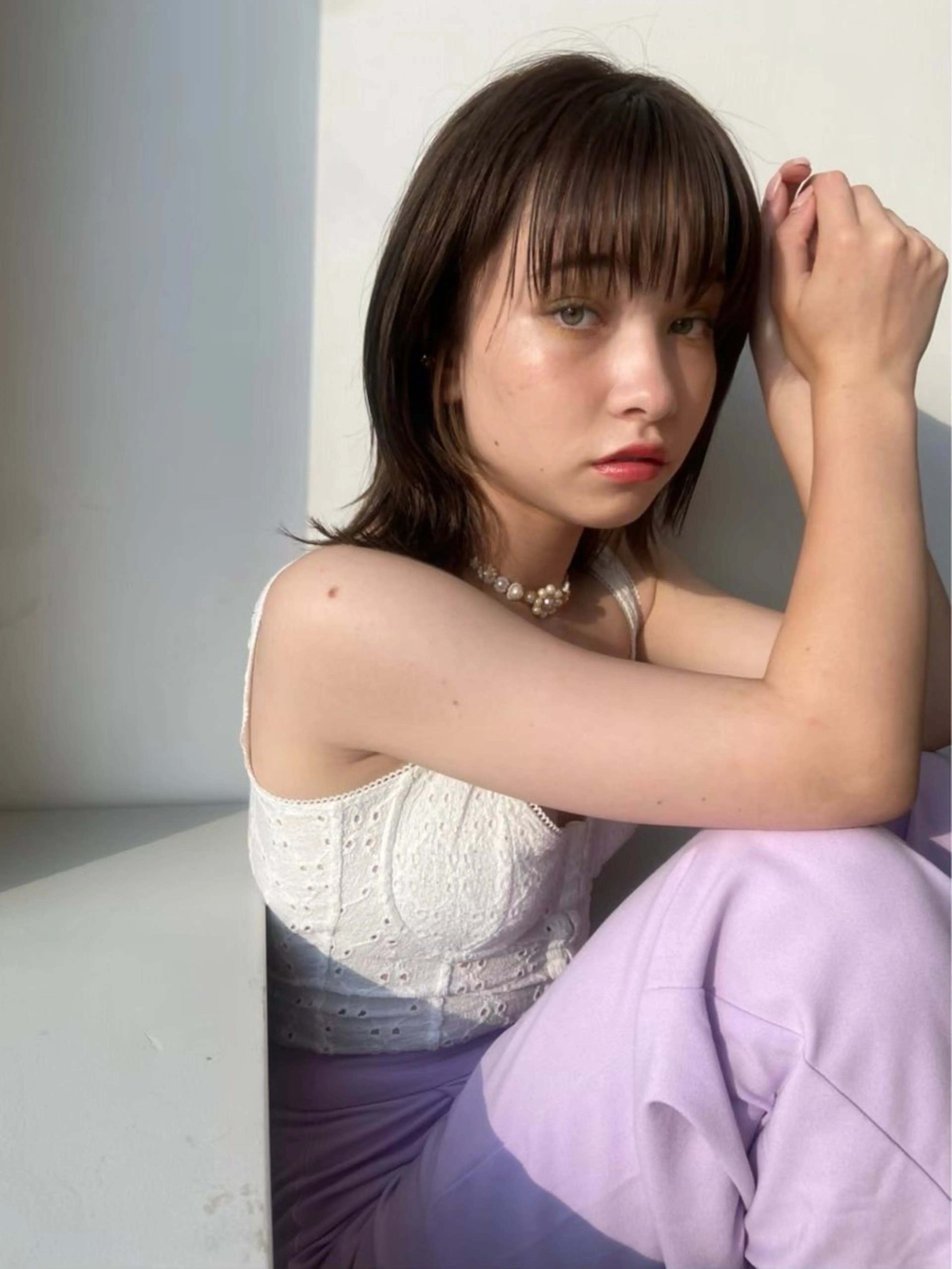 ミディアム カラー カラーモデル募集/ あやね☁໒꒱·ﾟのヘアスタイル