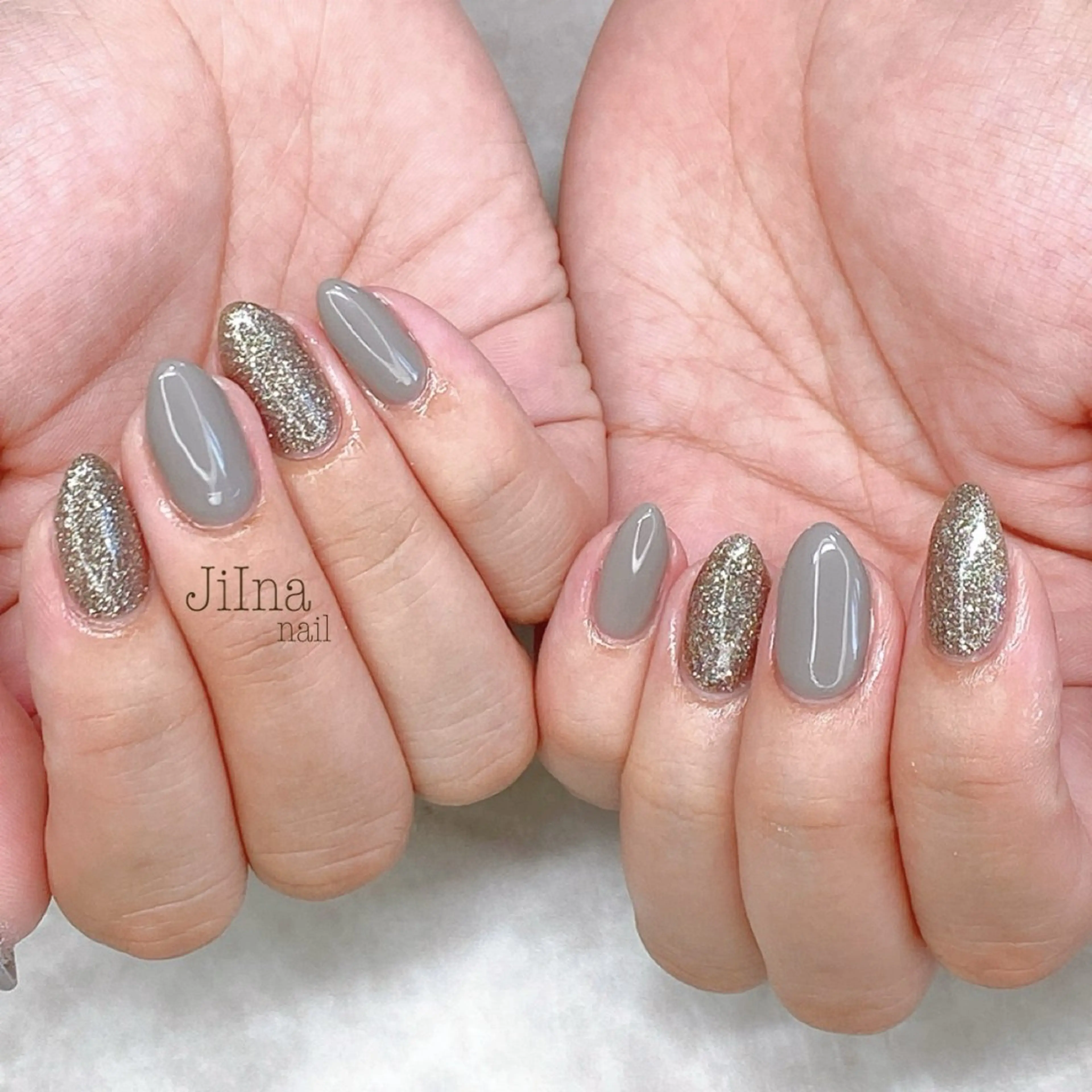 ネイル ラメ(グリッター) ワンカラーネイル JiIna nailのネイルデザイン