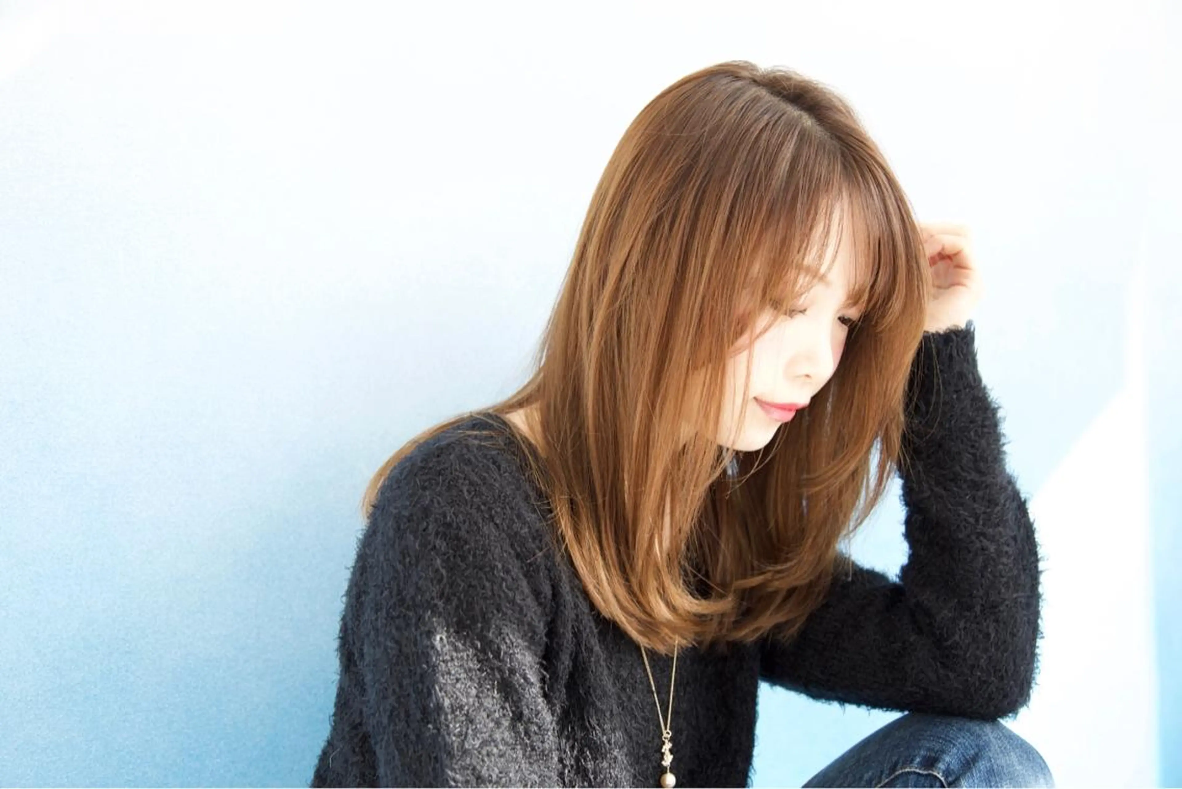 ミディアム ヘアカラー 縮毛矯正 小澤大輔 YOLO hairのヘアスタイル