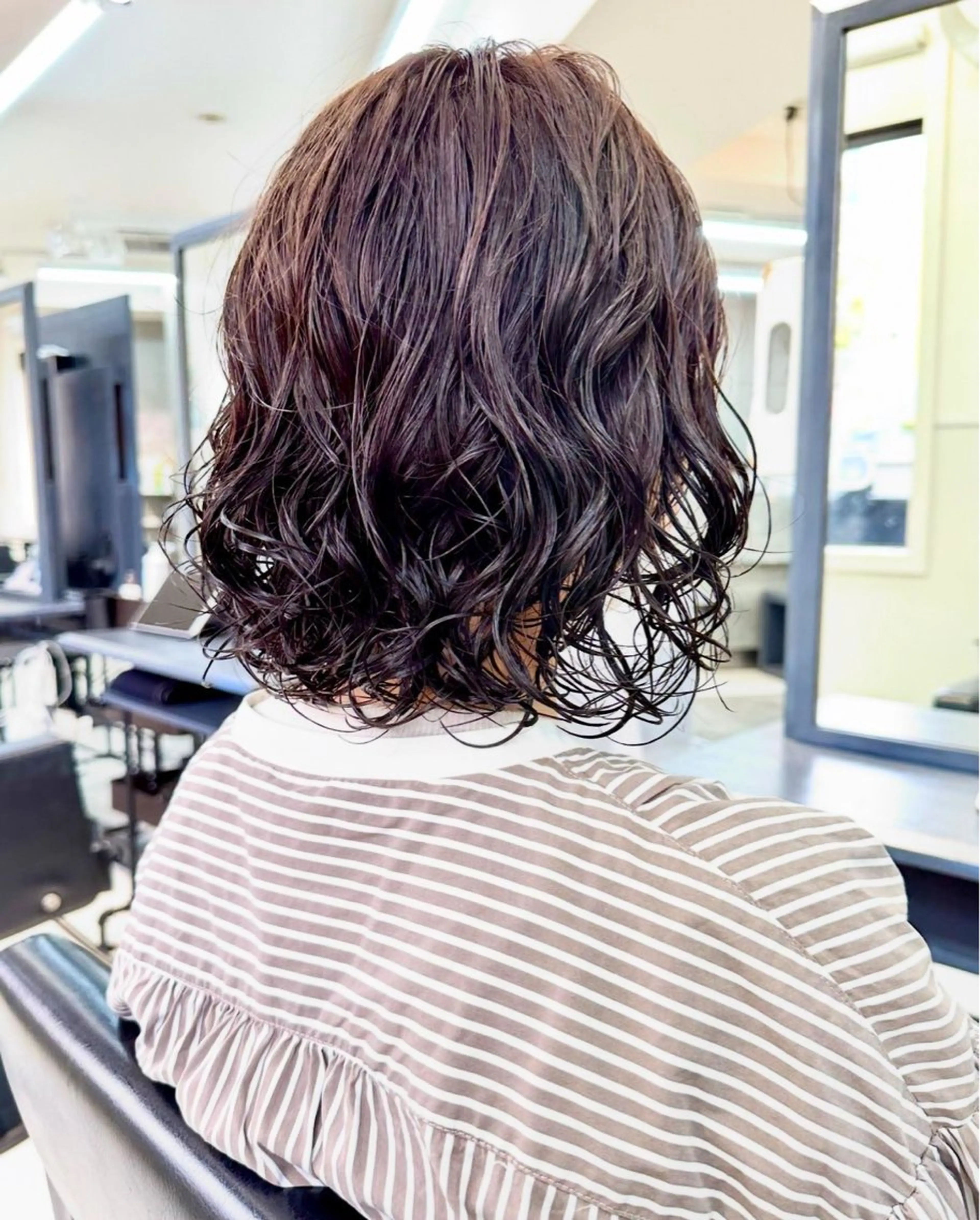 ミディアム パーマ メンズ縮毛矯正 メンズカット/のヘアスタイル