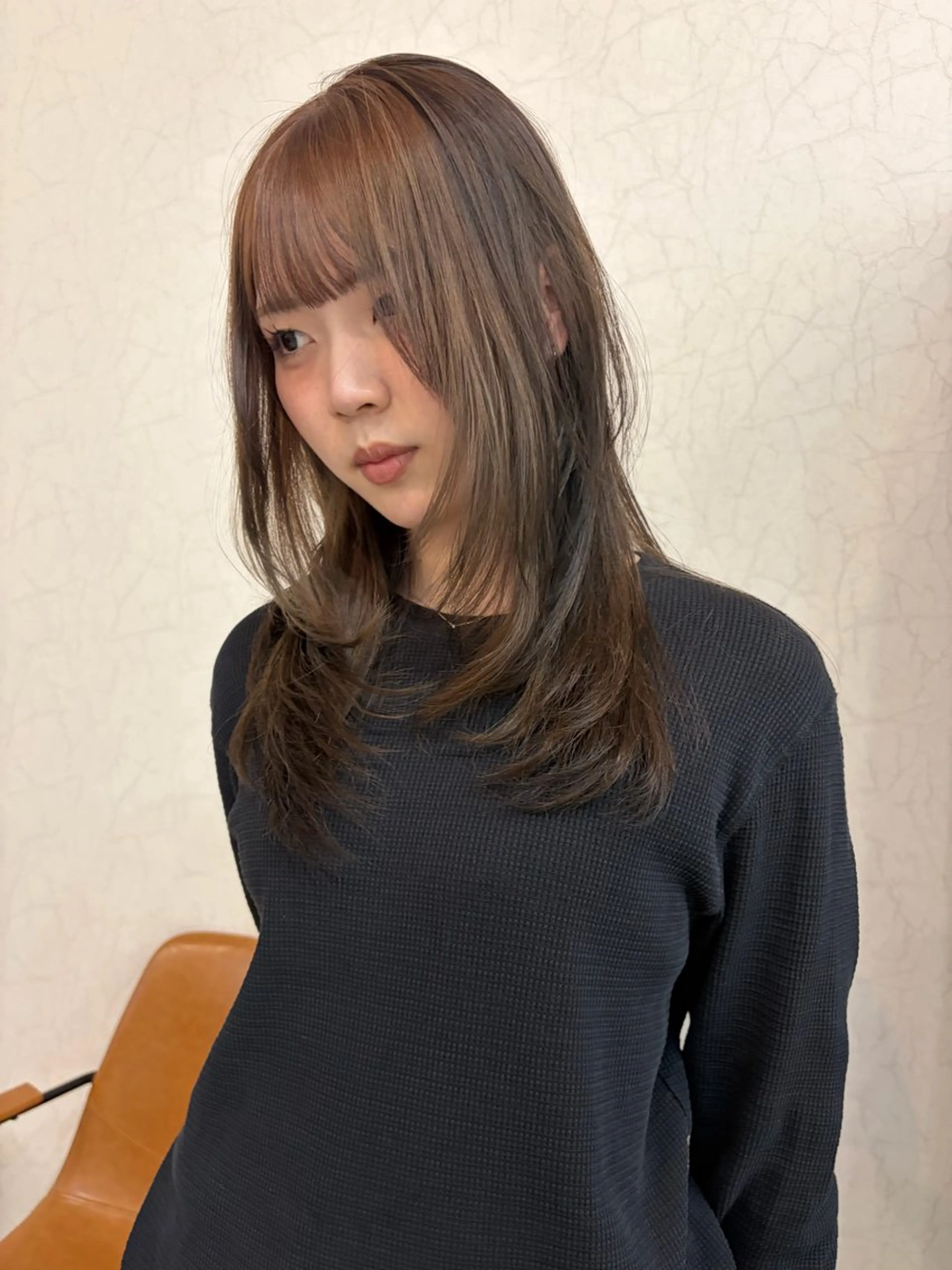 セミロング カラー レイヤーカット カット ヘアカラー niko RINKAのヘアスタイル