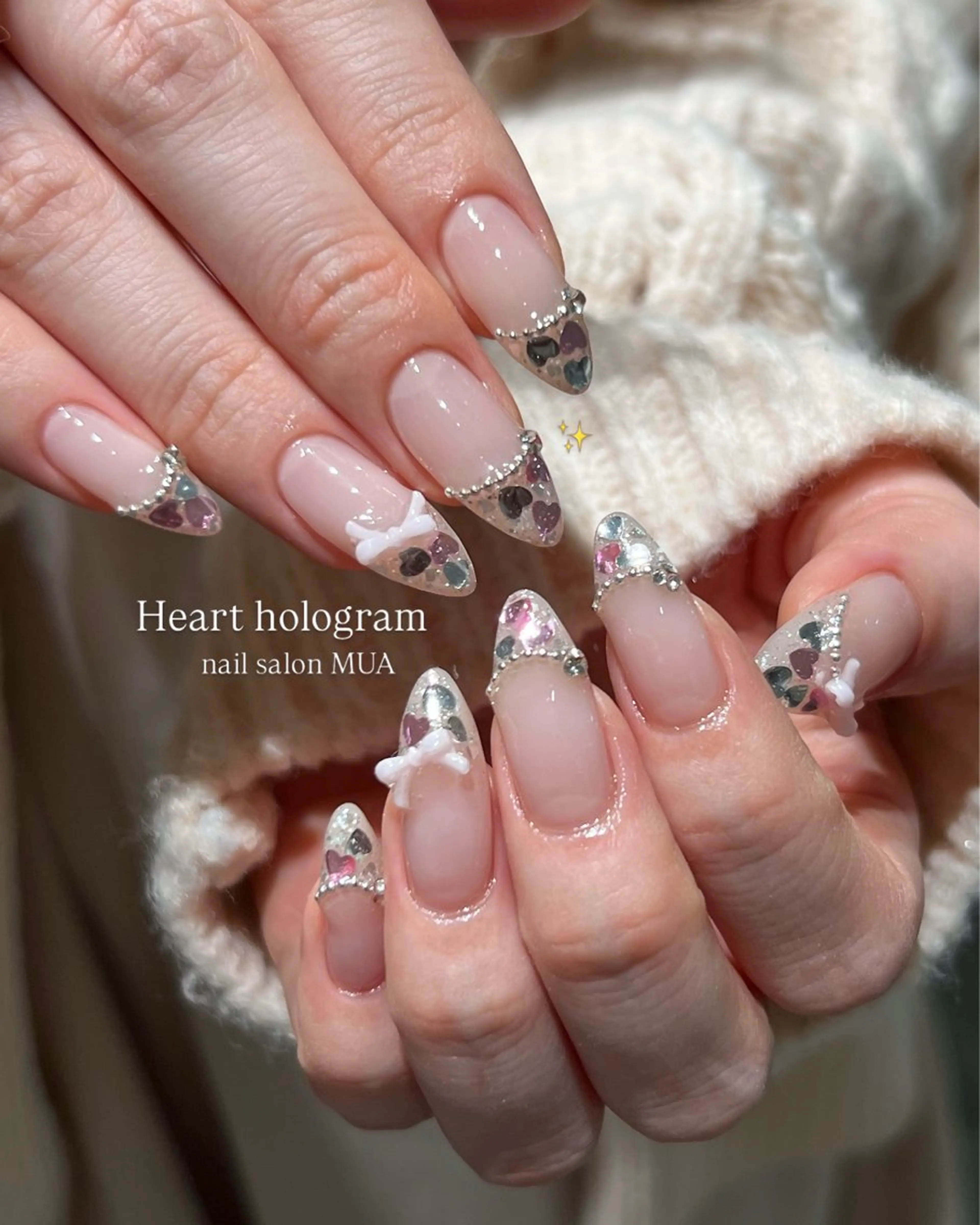 ネイル ハート ハンドネイル nail salon MUAのネイルデザイン
