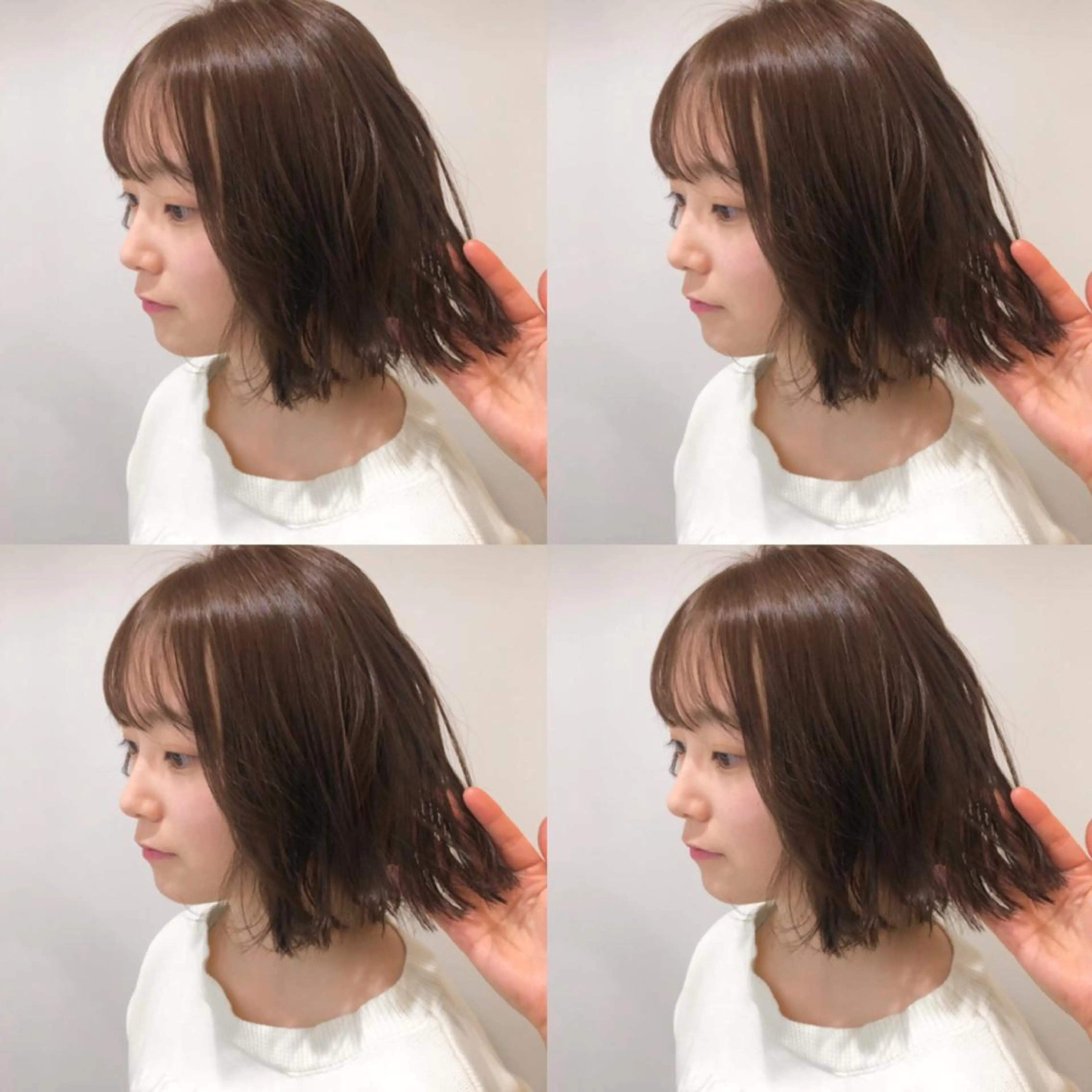 ミディアム カラー ブリーチ 透明感カラー ブリーチなしカラー HOLON池袋所属・ウルフカット ハッシュカット/七海のヘアスタイル