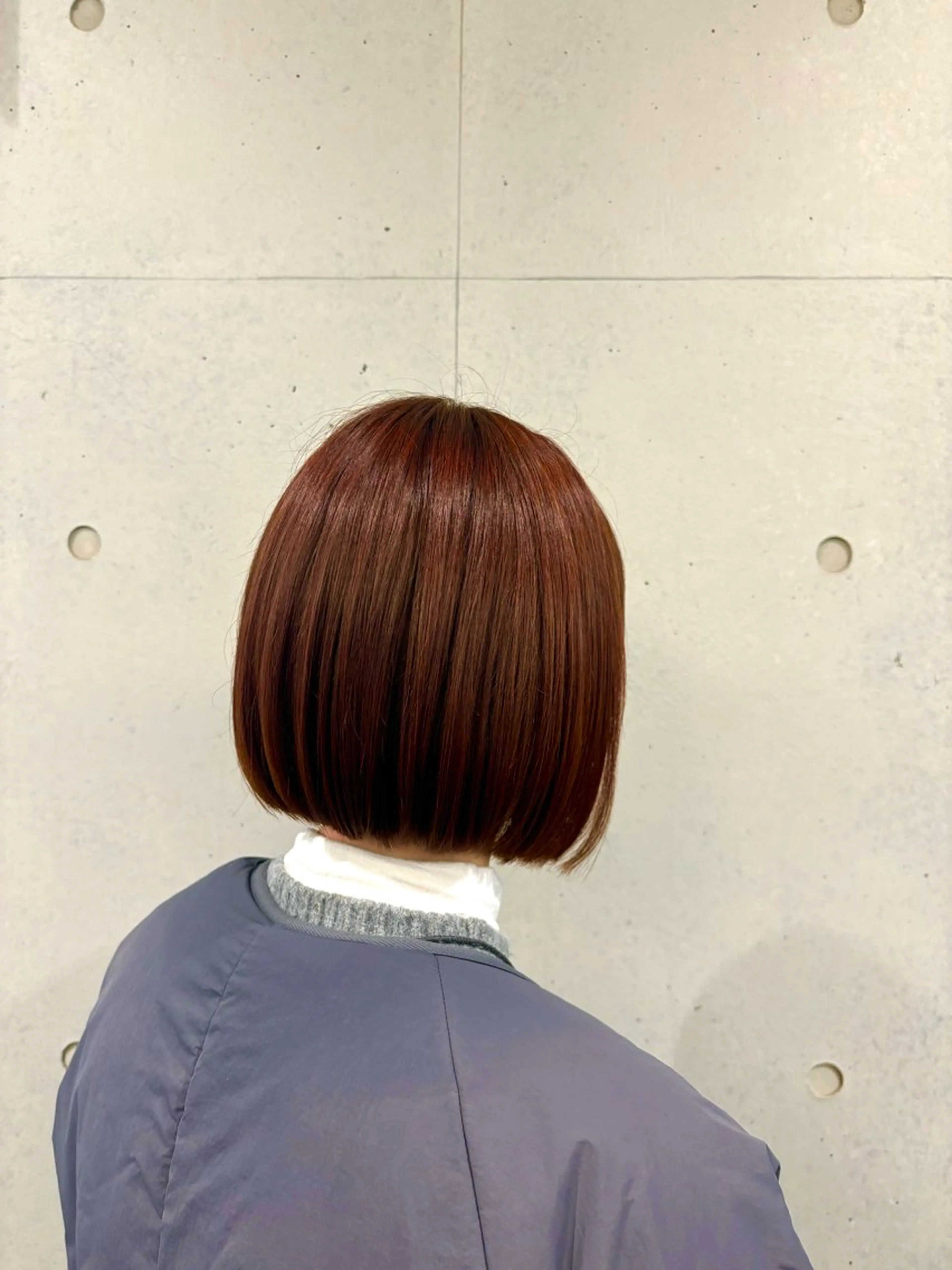 ショート カラー ブラウンカラー レッドカラー レッドブラウン カット/暖色カラー/ rikako🌻のヘアスタイル