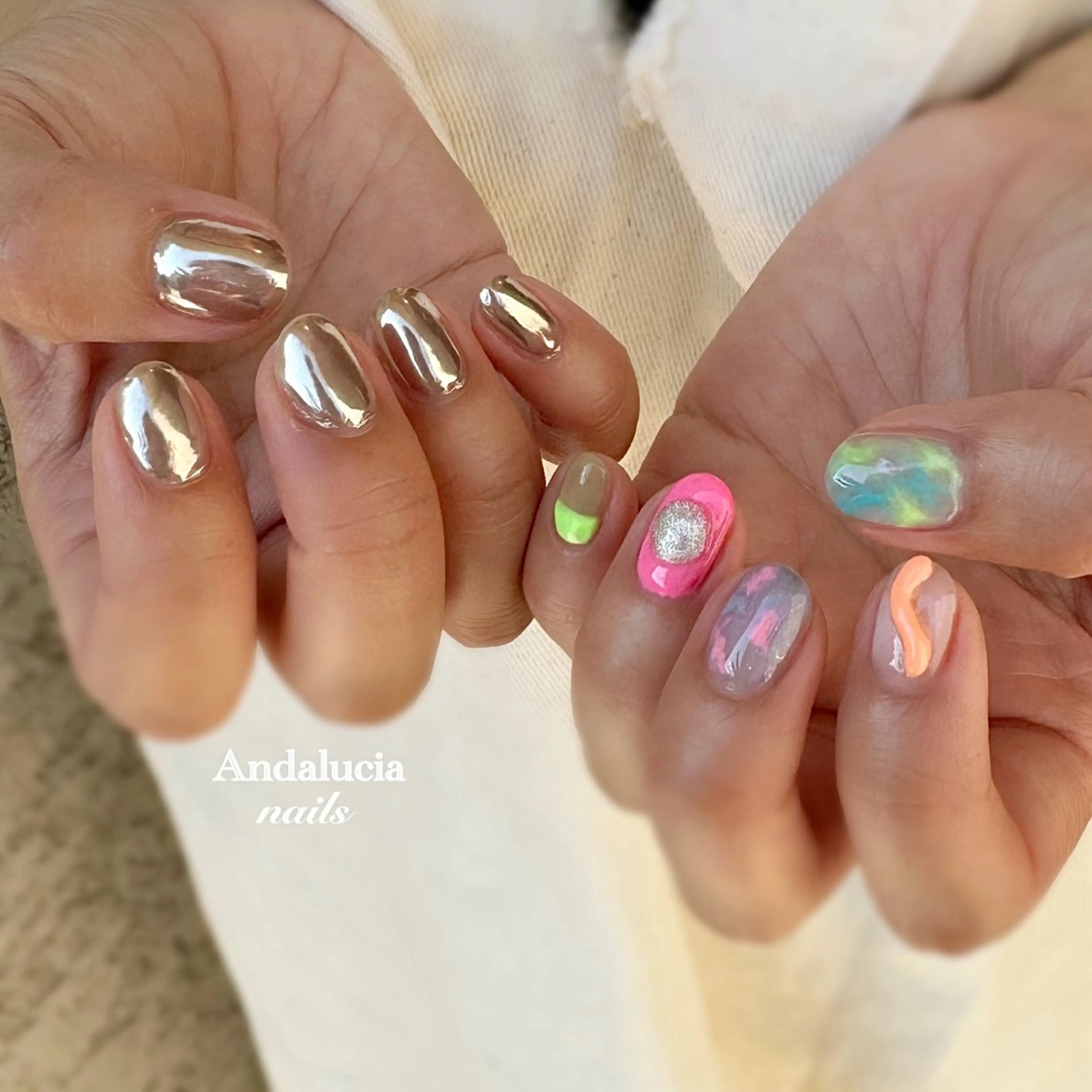 ネイル マグネットネイル ハンドネイル Andalucia nailsのネイルデザイン