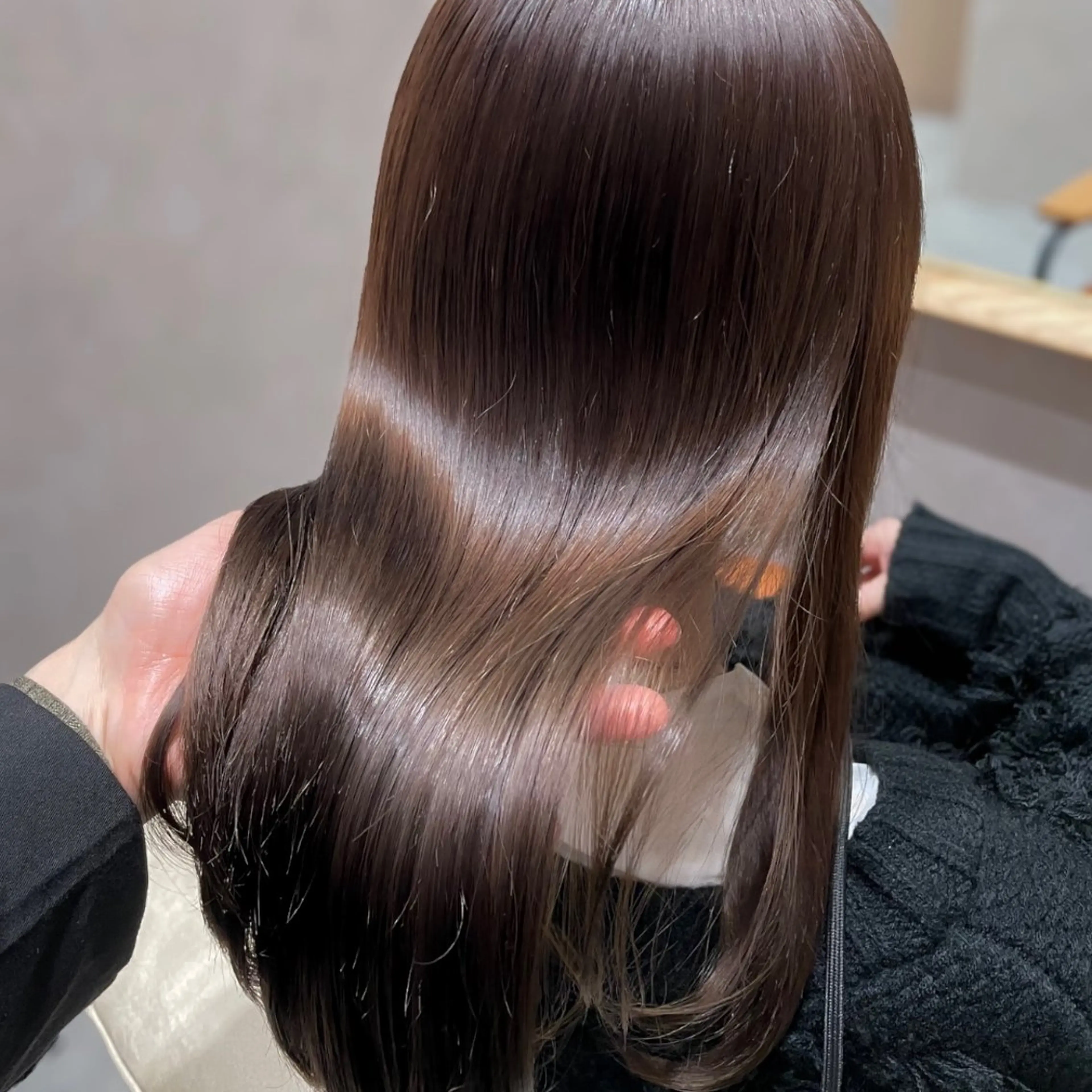 ロング カラー ダブルカラー 髪質改善 ロング 縮毛矯正 トリートメント HINA🎀韓国ヘア エクステ/小顔カットのヘアスタイル