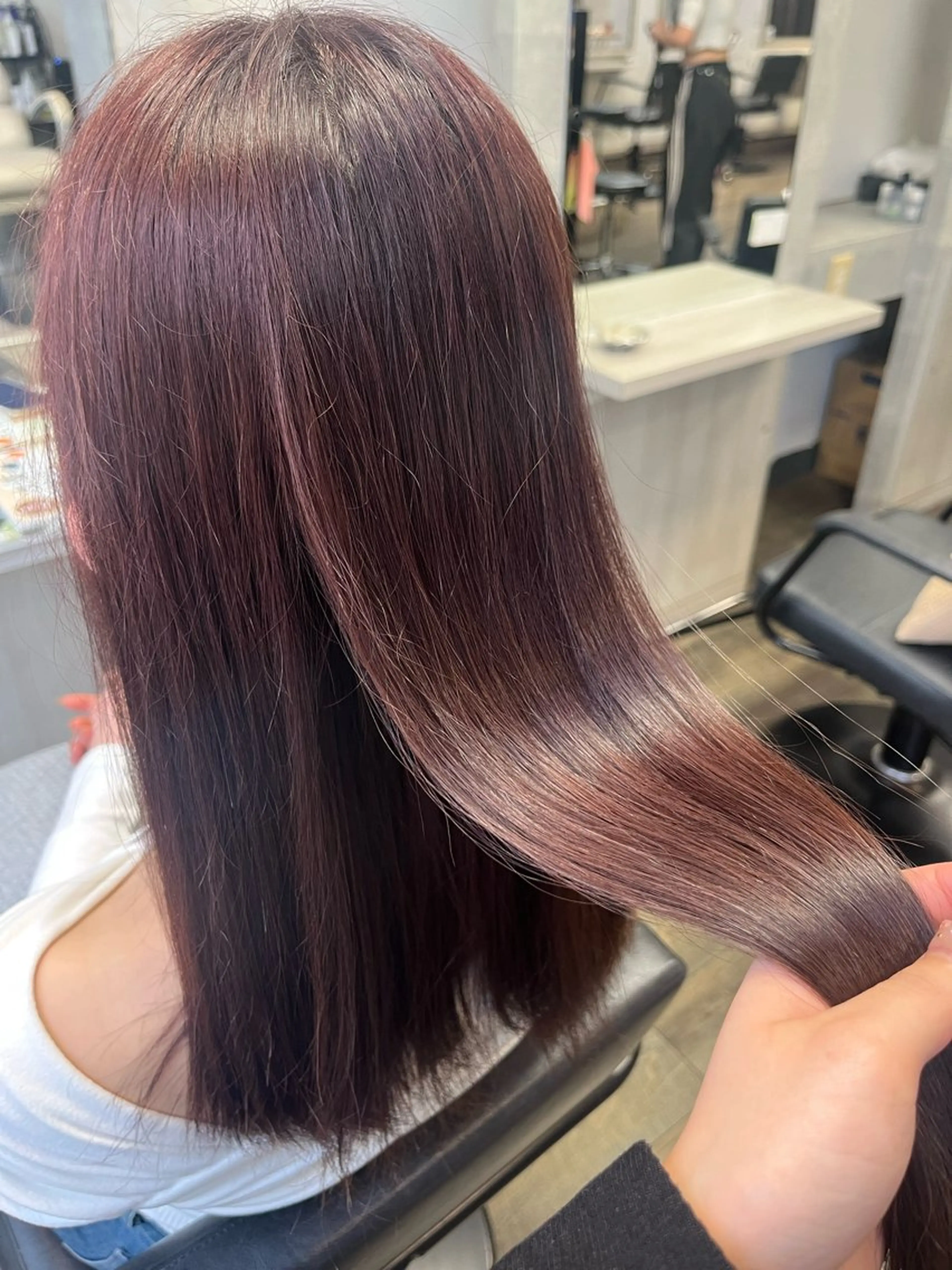 セミロング ピンクブラウン Rei / カットモデル募集のヘアスタイル