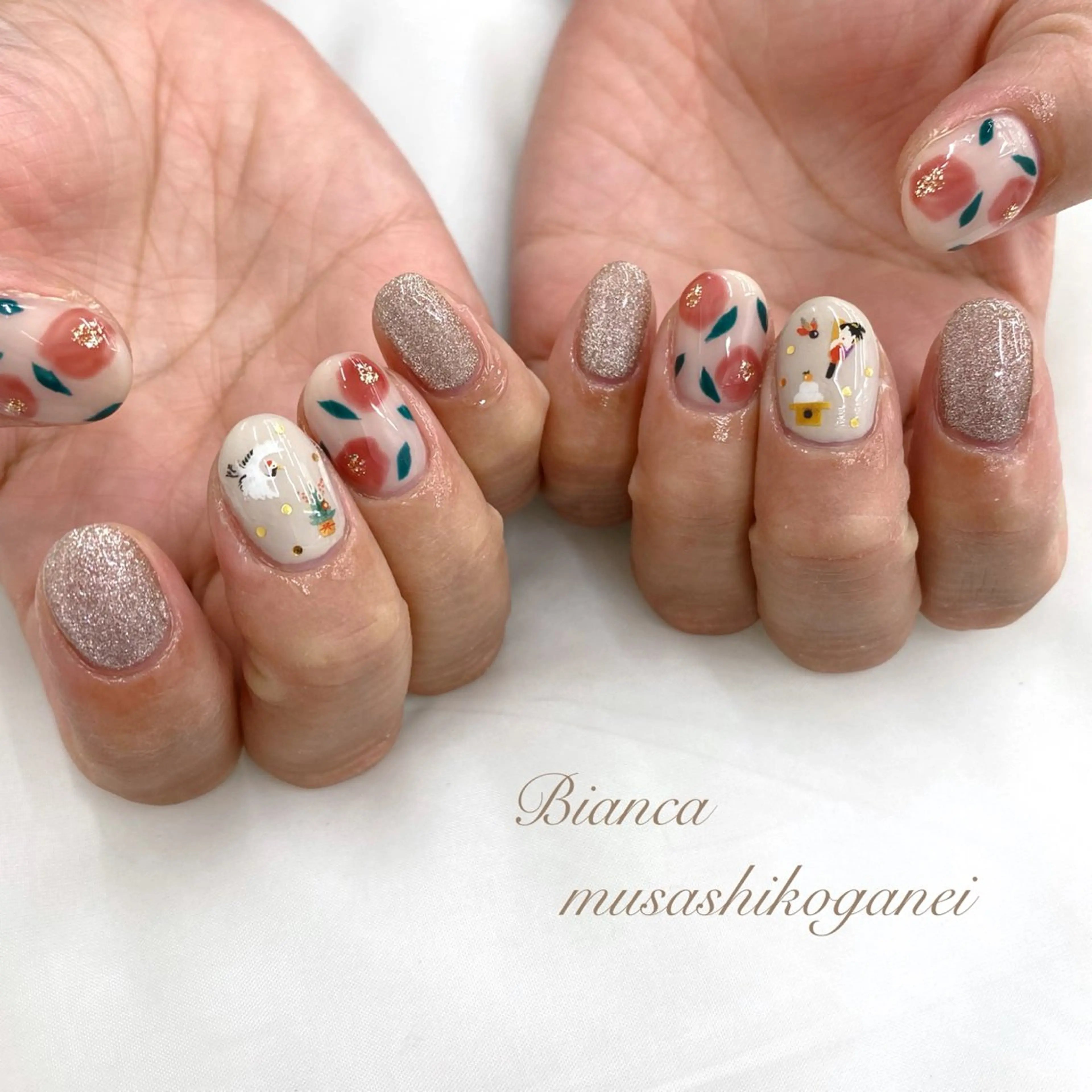 ネイル マグネットネイル ハンドネイル Bianca 武蔵小金井　しぎはらのネイルデザイン