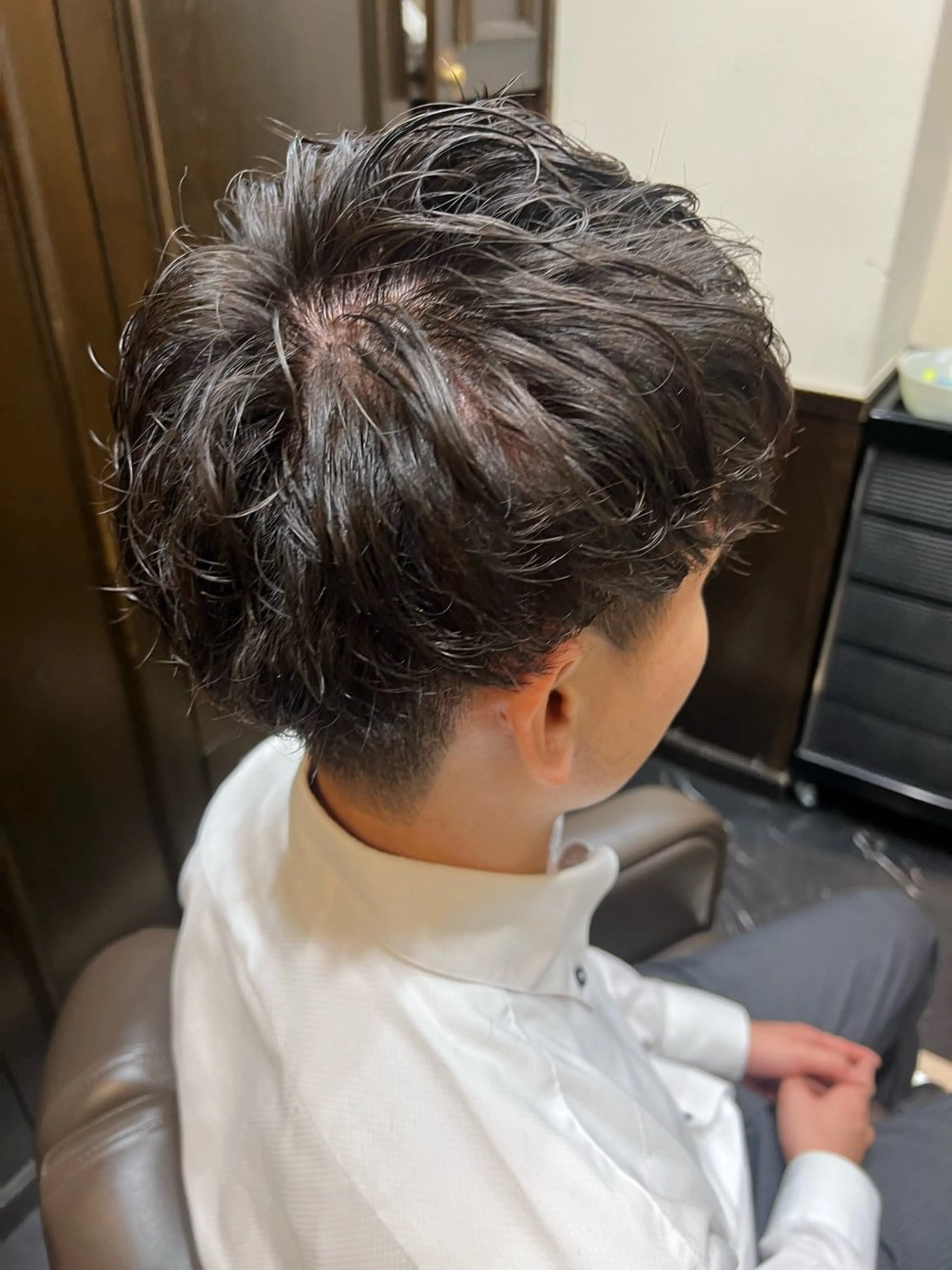 ショート パーマ メンズ 圓子 快のヘアスタイル