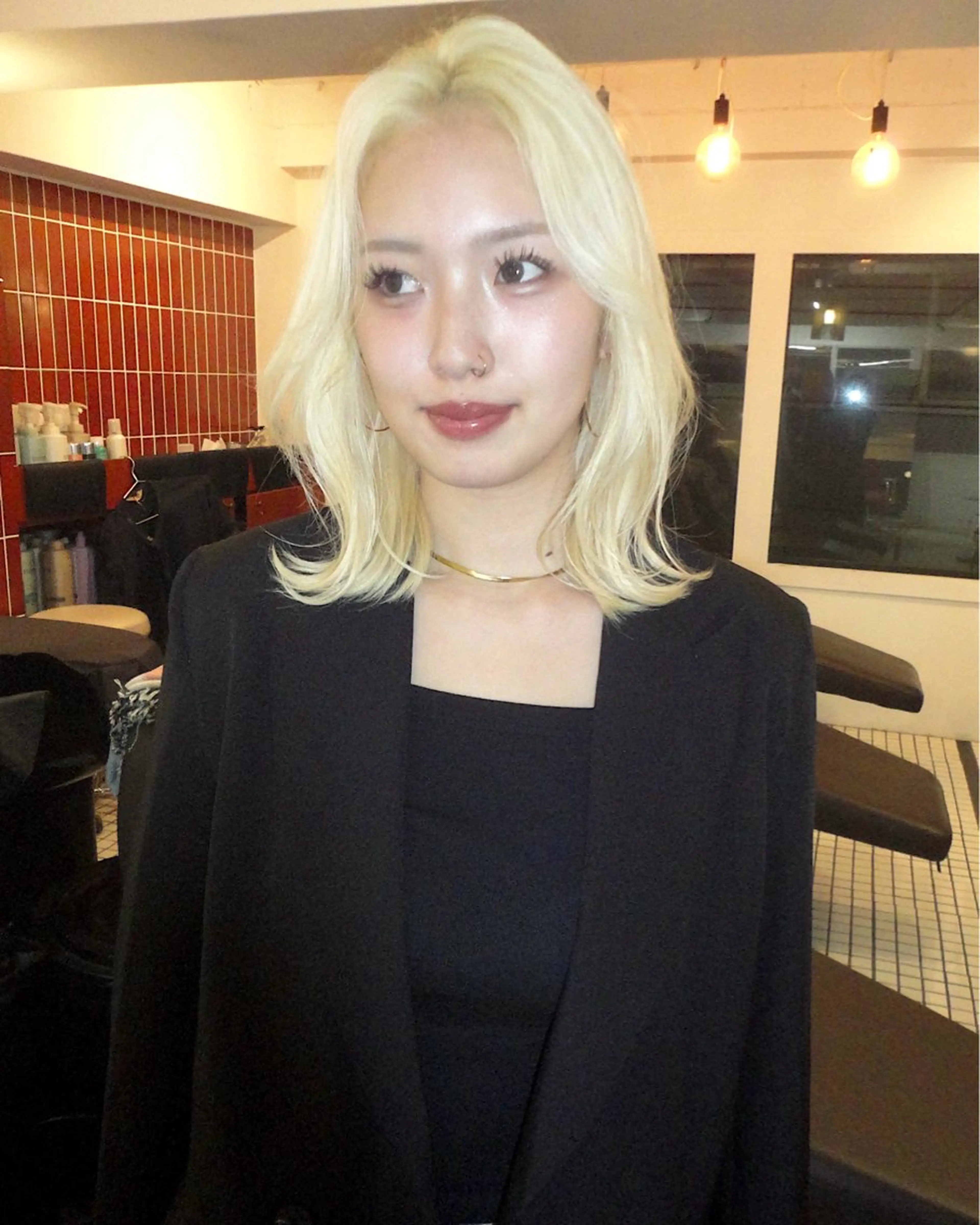 セミロング カラー ヘアカラー トリートメント チヒロ/パーマ /ハードパーマのヘアスタイル