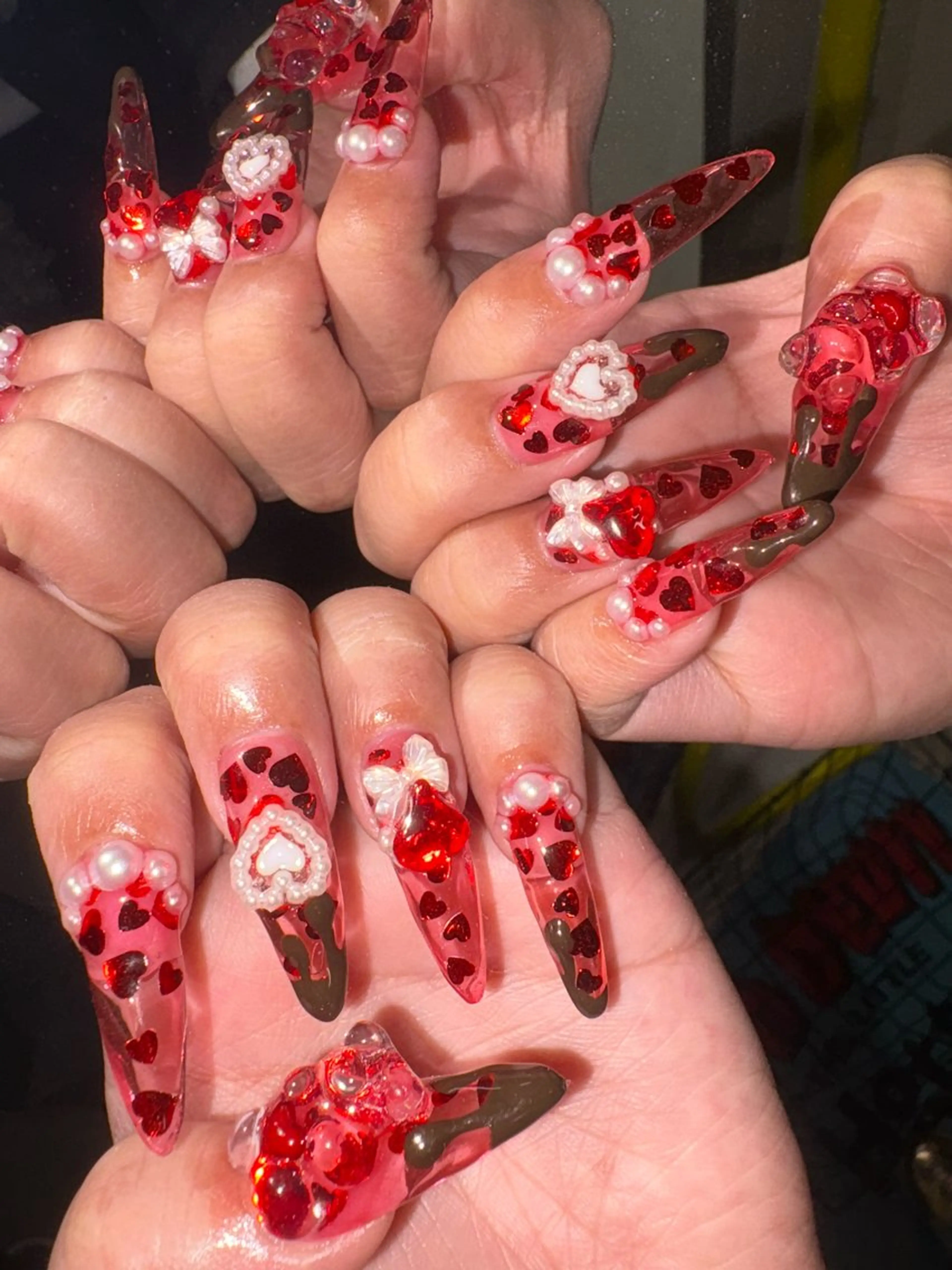 【オフあり】🩵Gel-x長さだし10本🩵アート10本やり放題パーツつけ放題🩵の写真