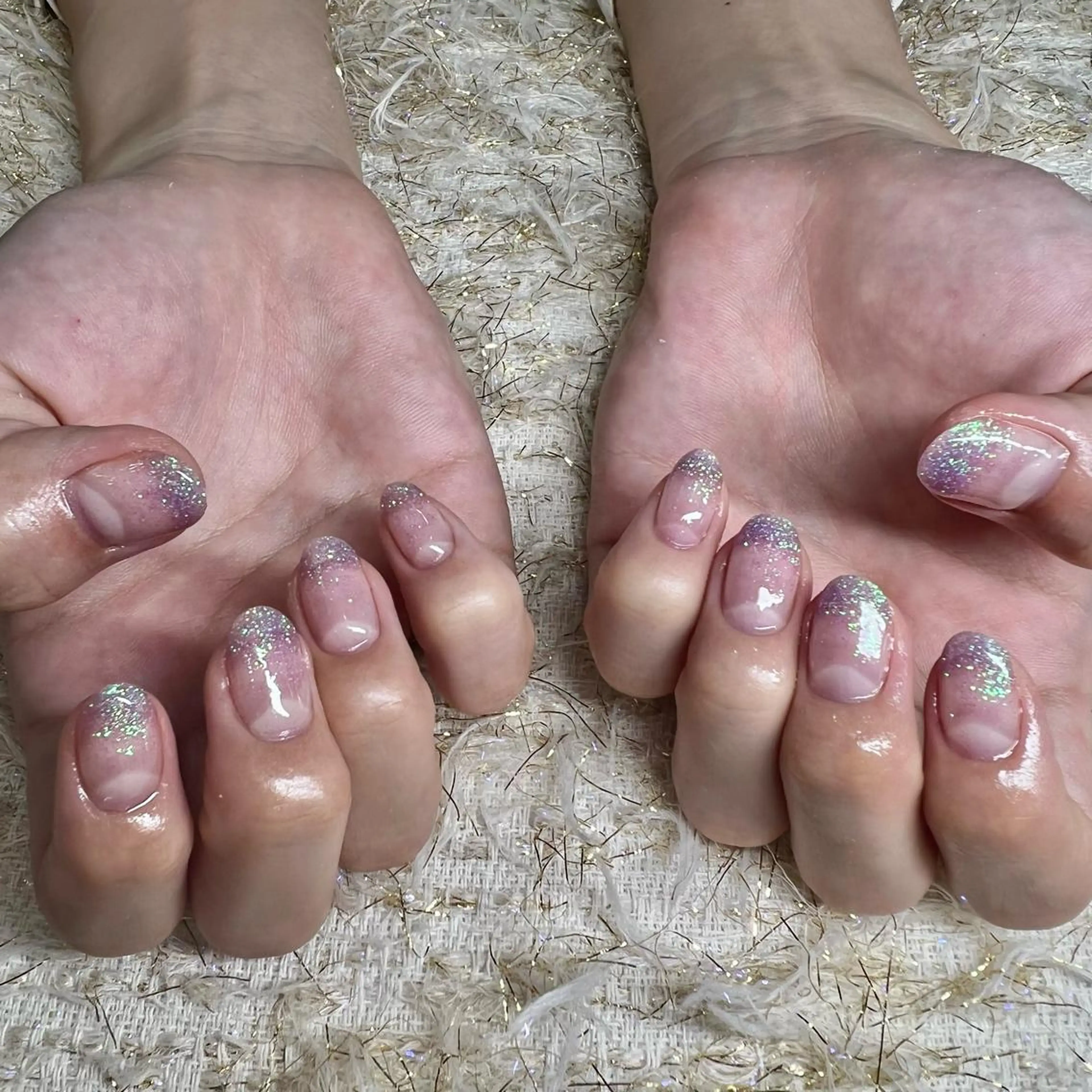 ネイル ラメ(グリッター) 新井 風花のネイルデザイン