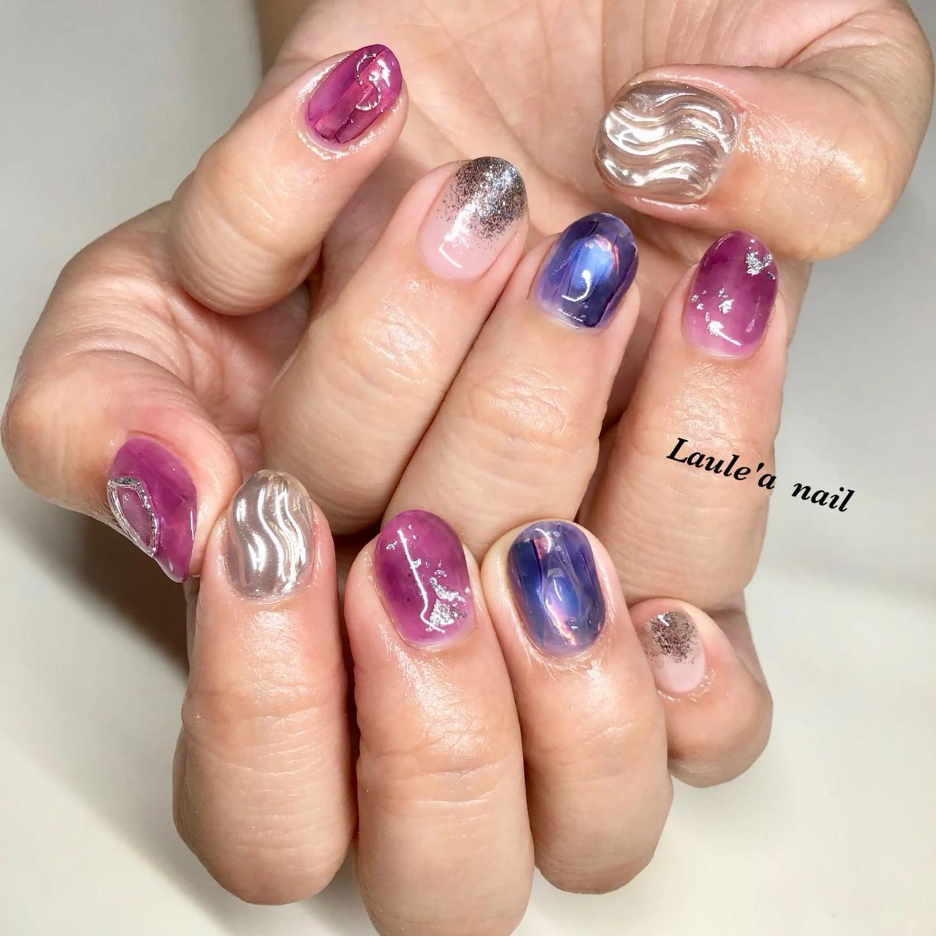 ロング ネイル マツエク・マツパ 福田 加奈のネイルデザイン