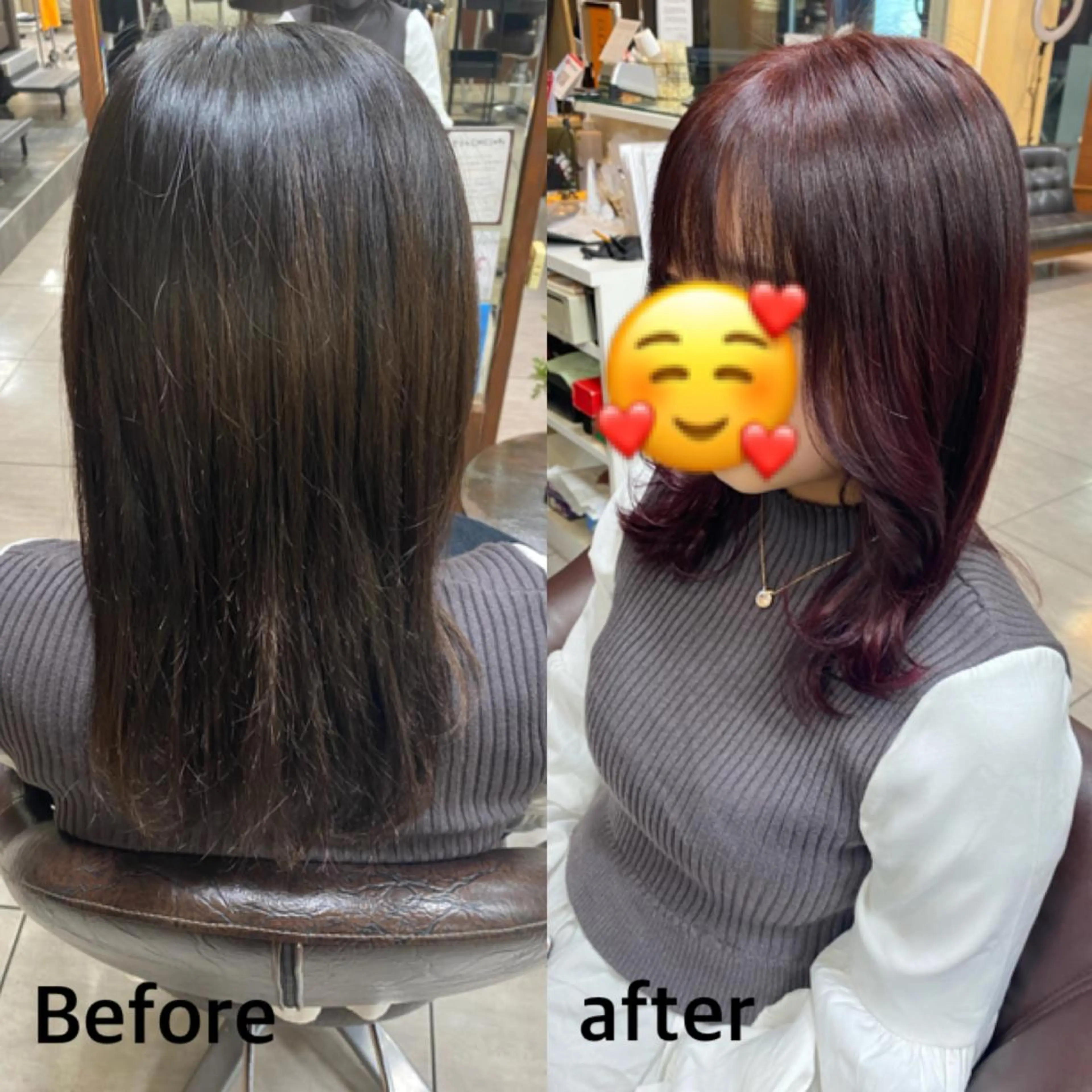 セミロング カラー ヘアアレンジ 川上 麻梨阿のヘアスタイル