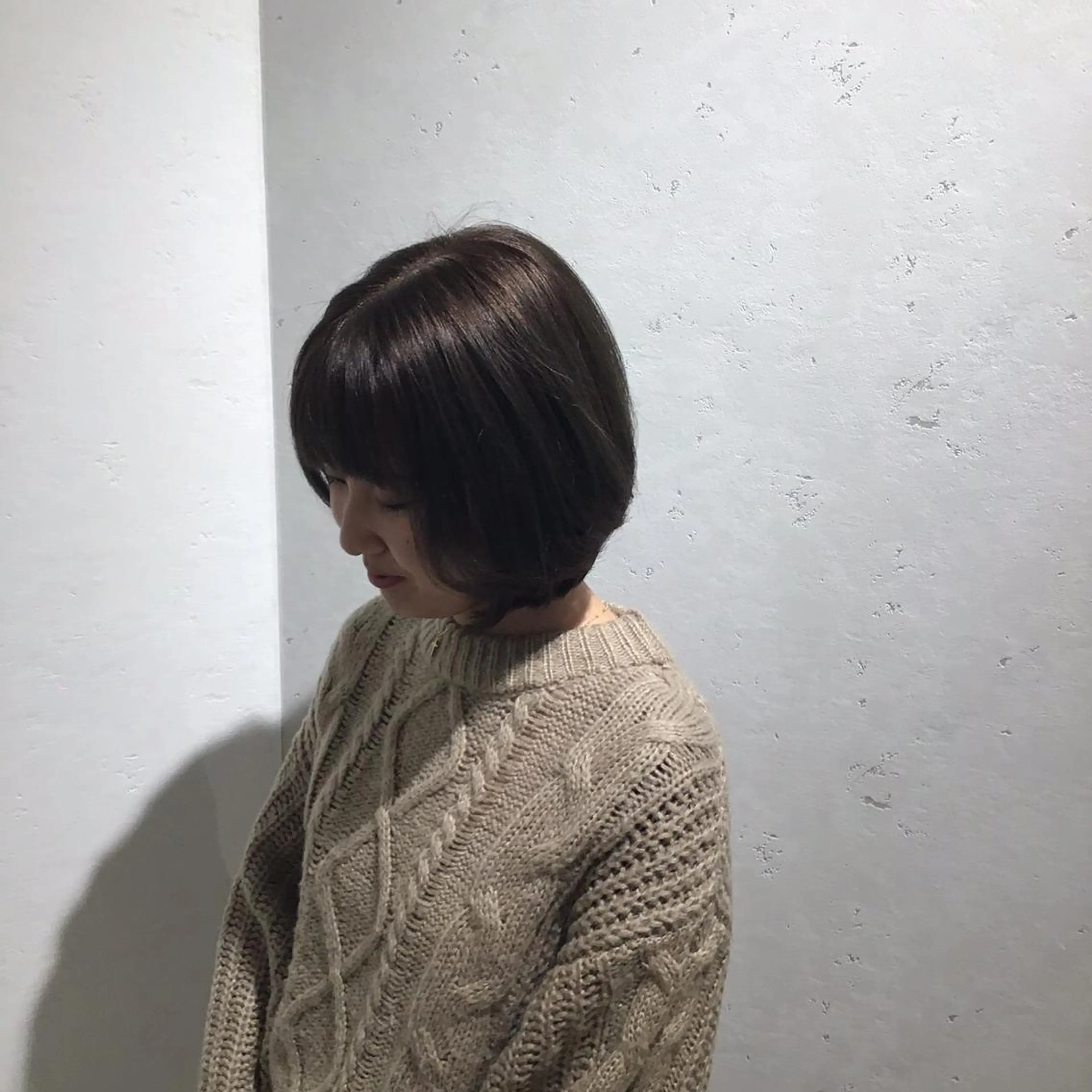 ミディアム カラー イルミナカラー ボブ カット ヘアカラー トリートメント やまぐち まりんのヘアスタイル