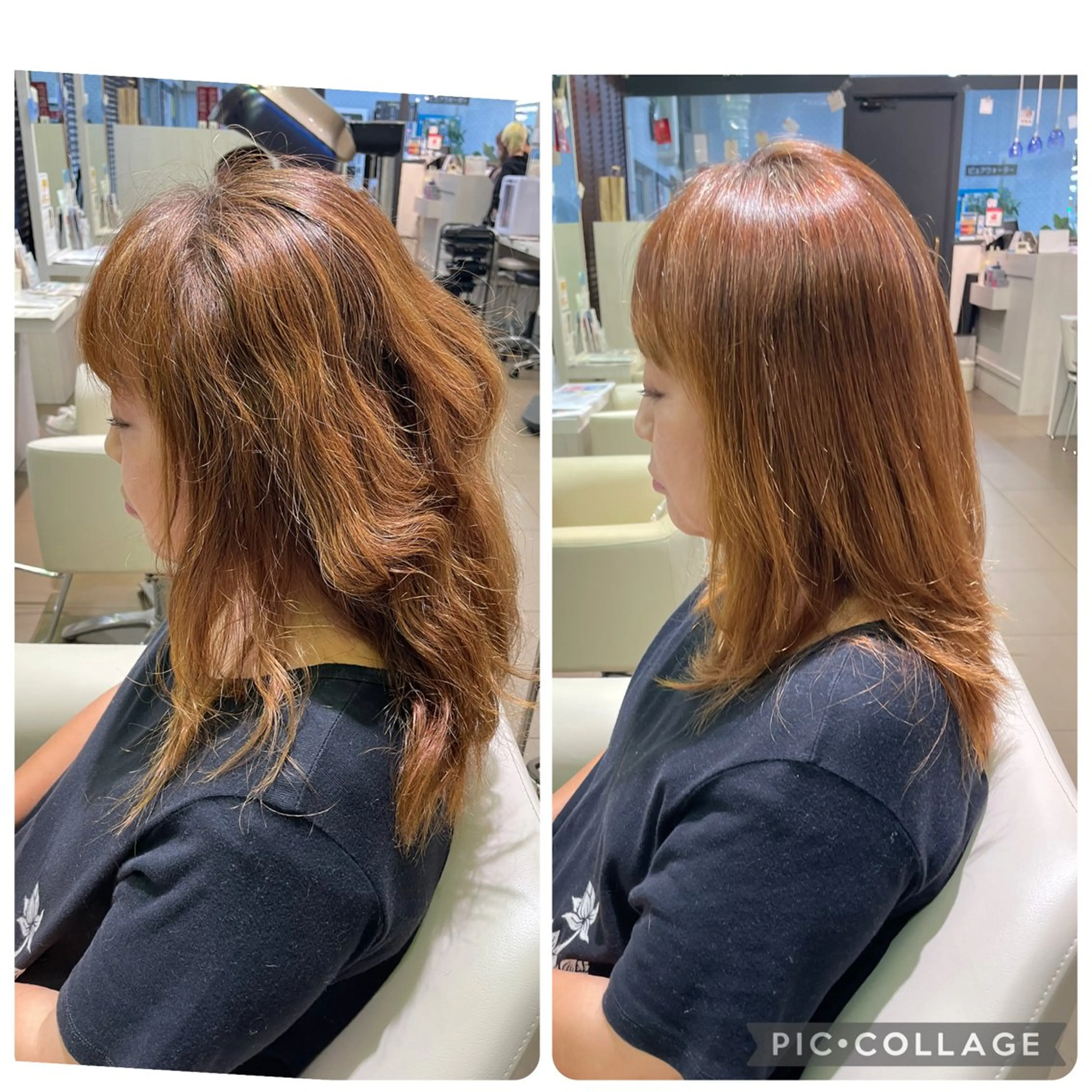 セミロング パーマ 縮毛矯正 jouir_ yukiのヘアスタイル