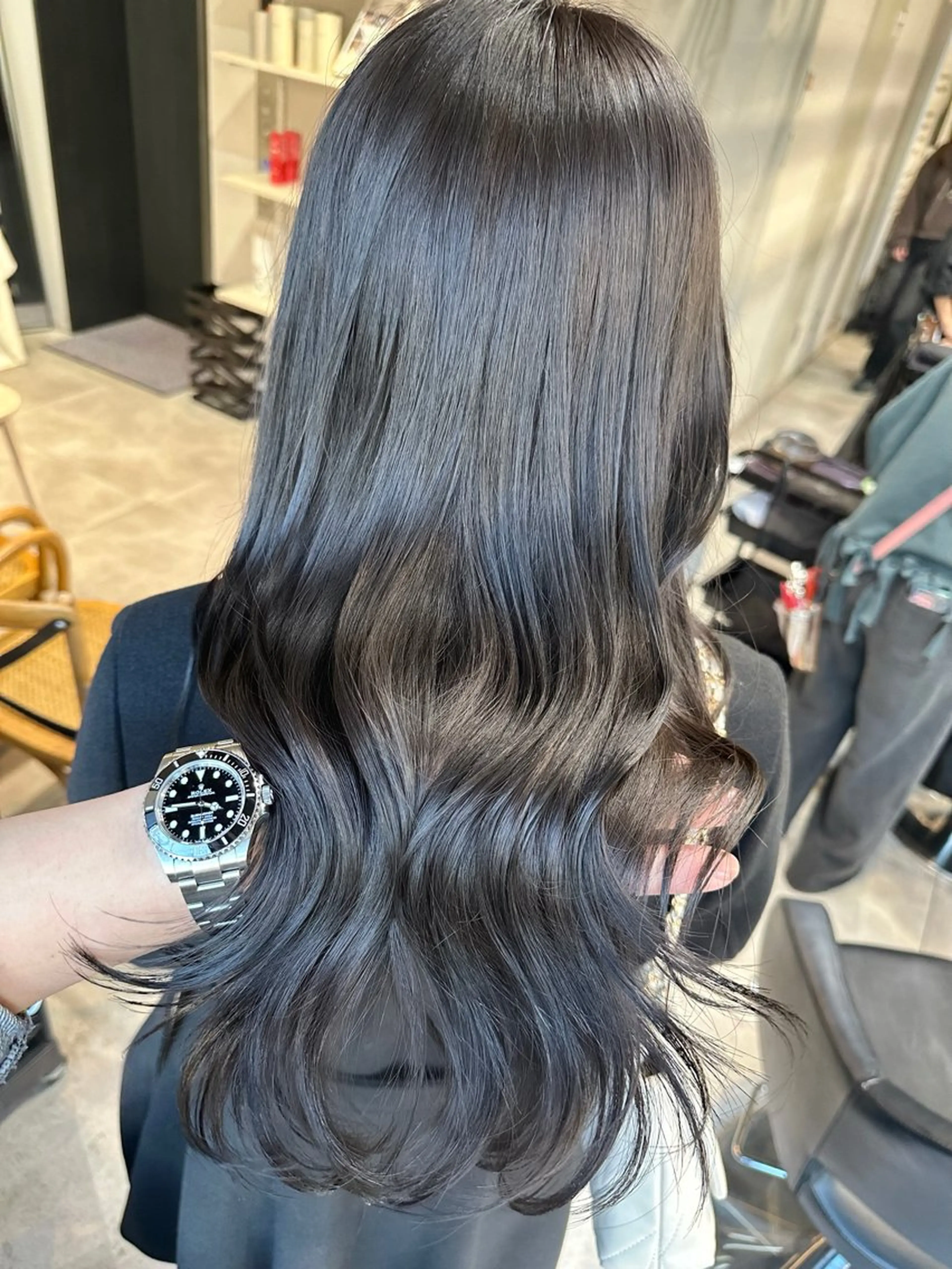 セミロング カット ヘアカラー トリートメント ✨透明感カラー/縮毛 恵比寿HAYATO✨のヘアスタイル