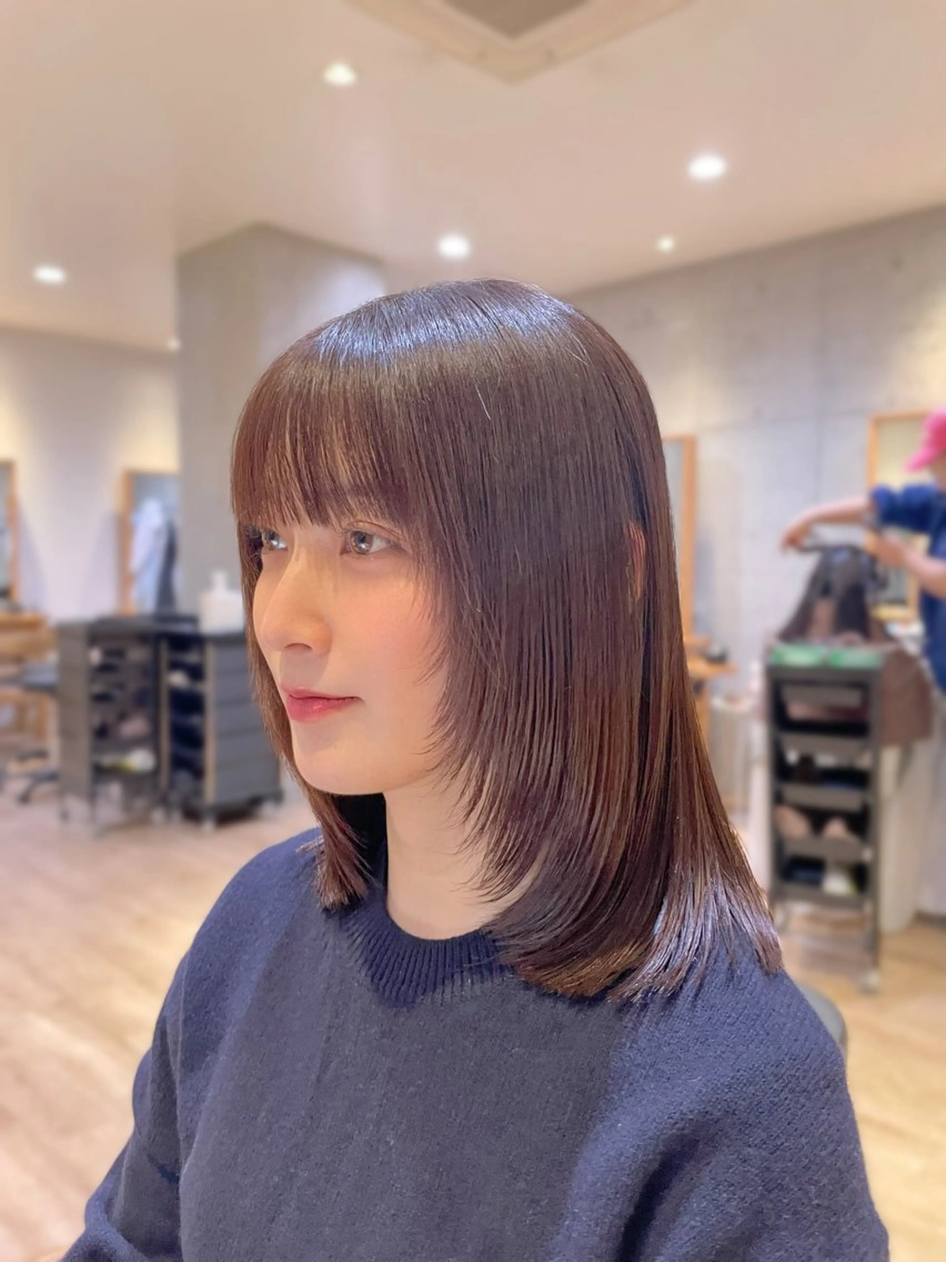 ミディアム ミディアムレイヤー 顔周りカット レイヤーカット 🐣Say.ree ひらいで ななみ🐣のヘアスタイル