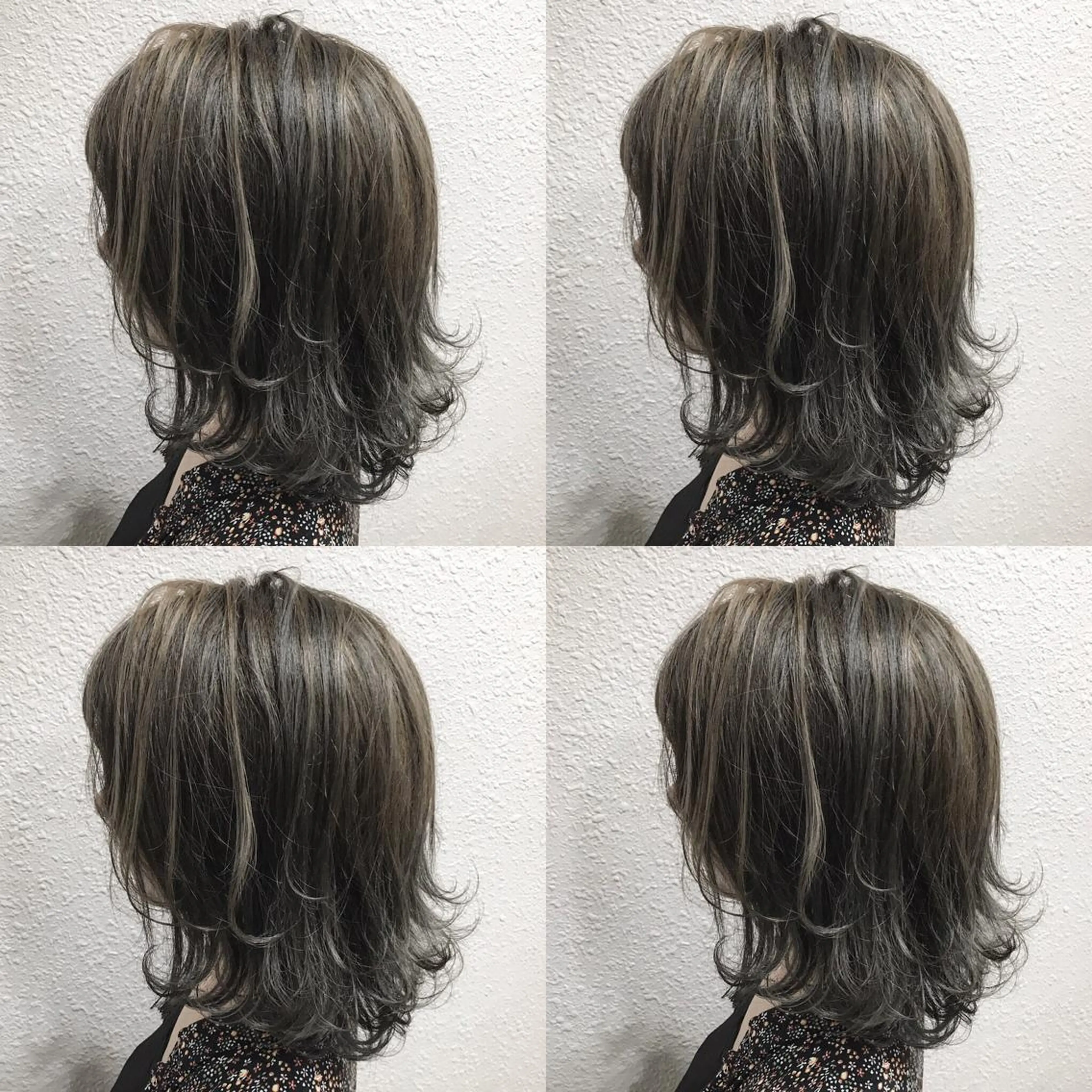 ミディアム カラー ブリーチ 透明感カラー グレージュ HIRO. ★のヘアスタイル