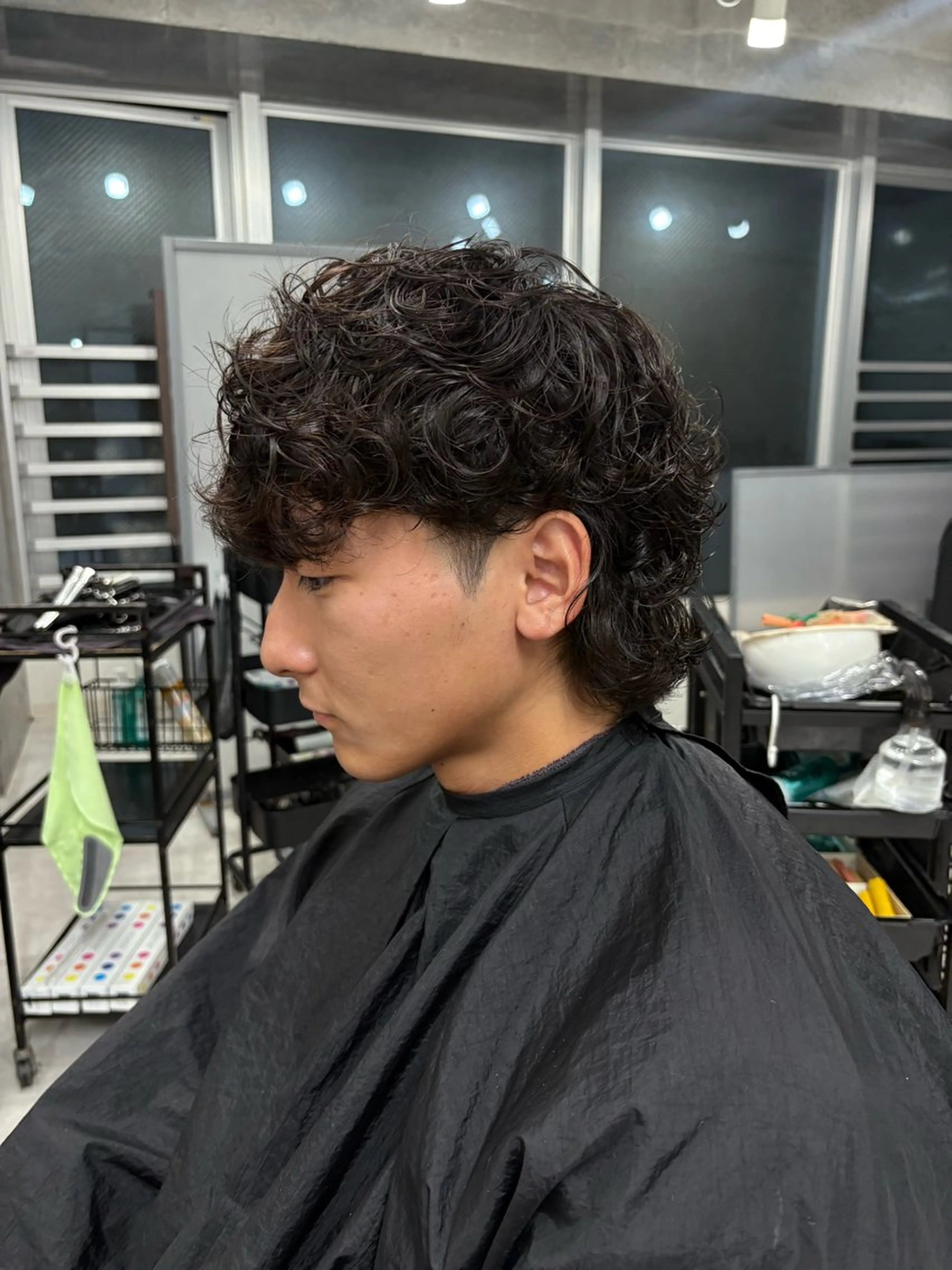 ショート パーマ 外国人風カラー メンズパーマ特化 園田　楓莉のヘアスタイル